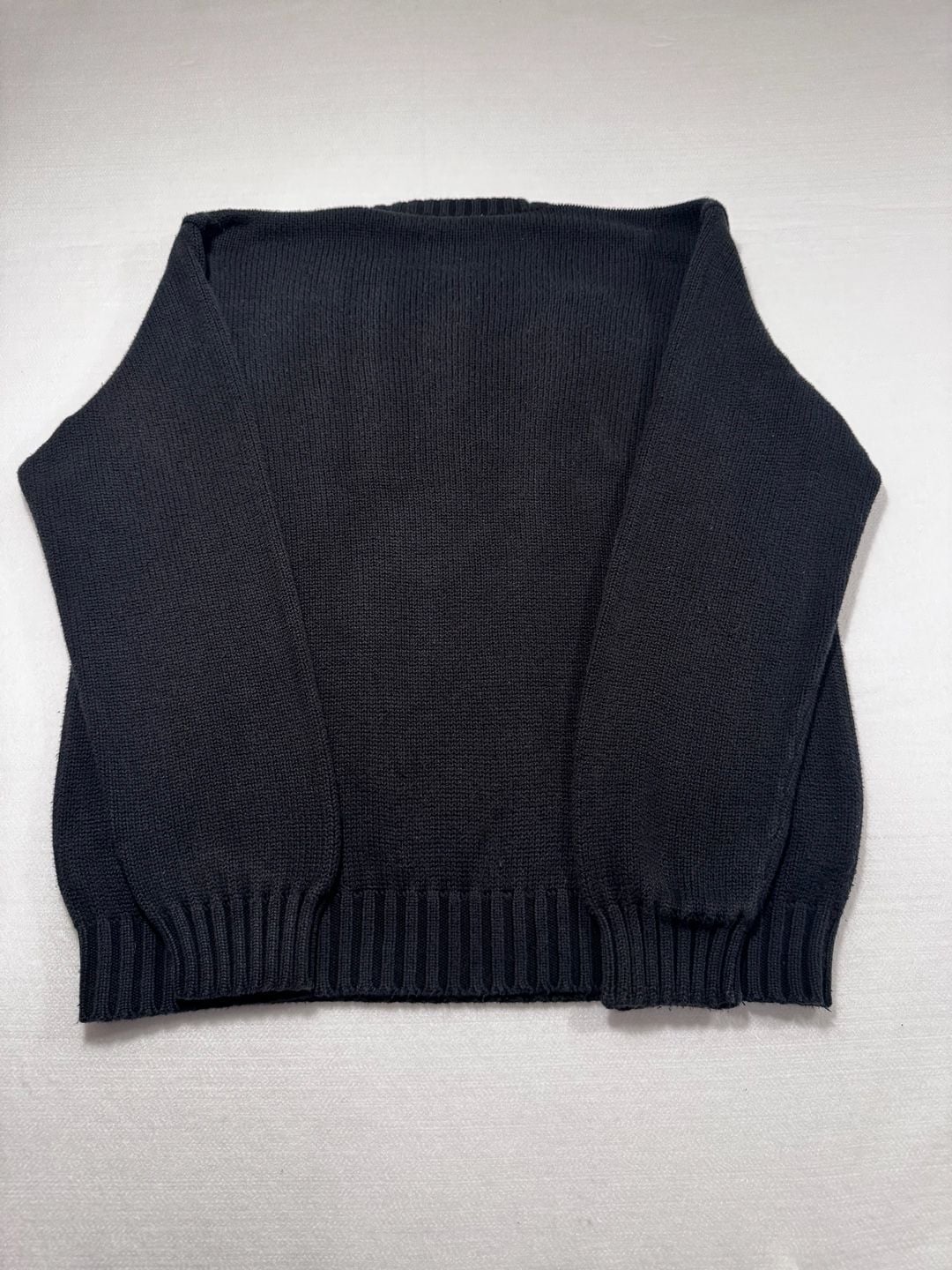 Polo Ralph Lauren Men’s Cotton Sweater Size L Black Purple Pony 7