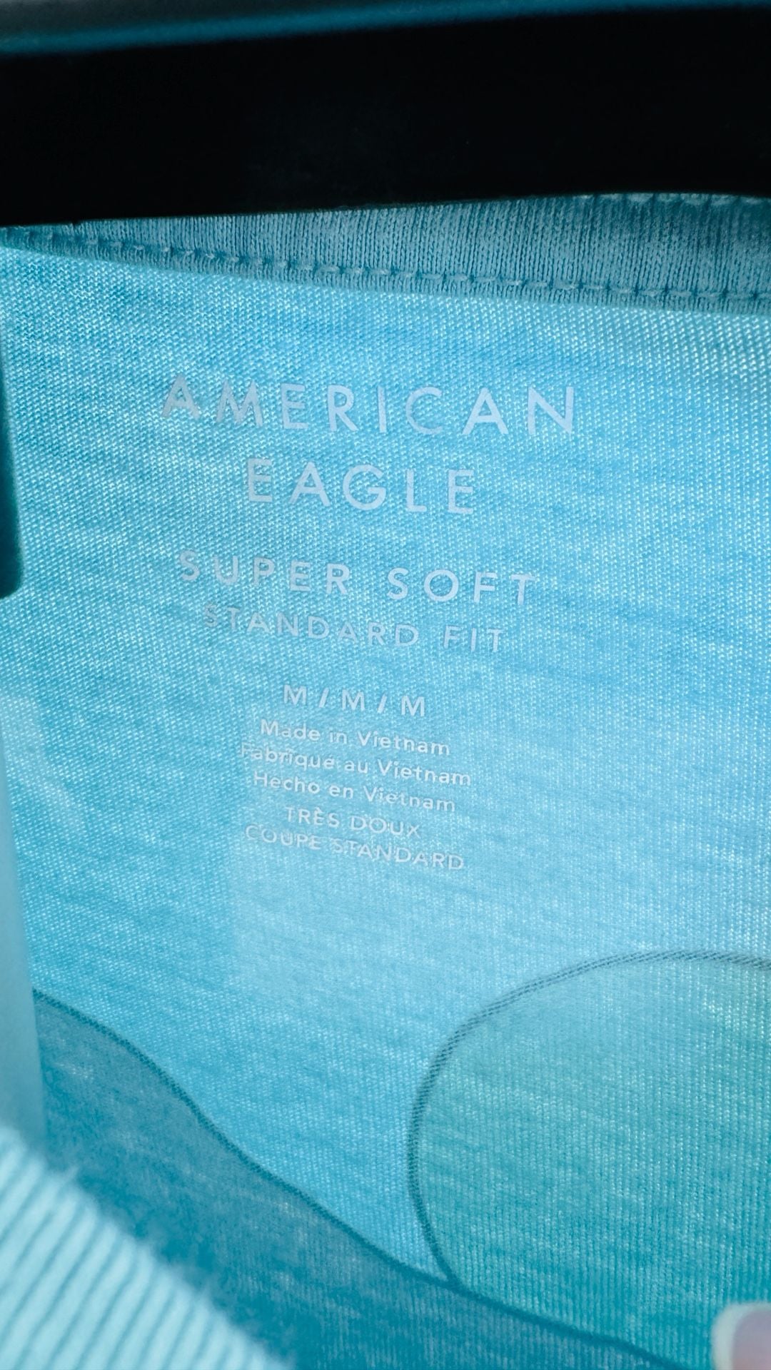 American Eagle Graphic T-Shirt Size M Blue Surf 1977 Short Sleeve 4