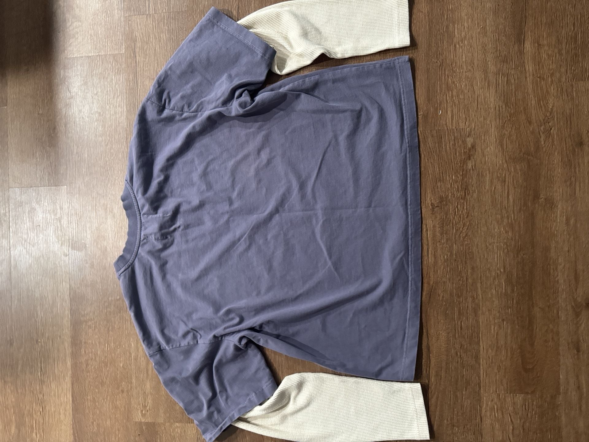 CAT Reclaimed LA Layered Long Sleeve Tee Size L Purple 4