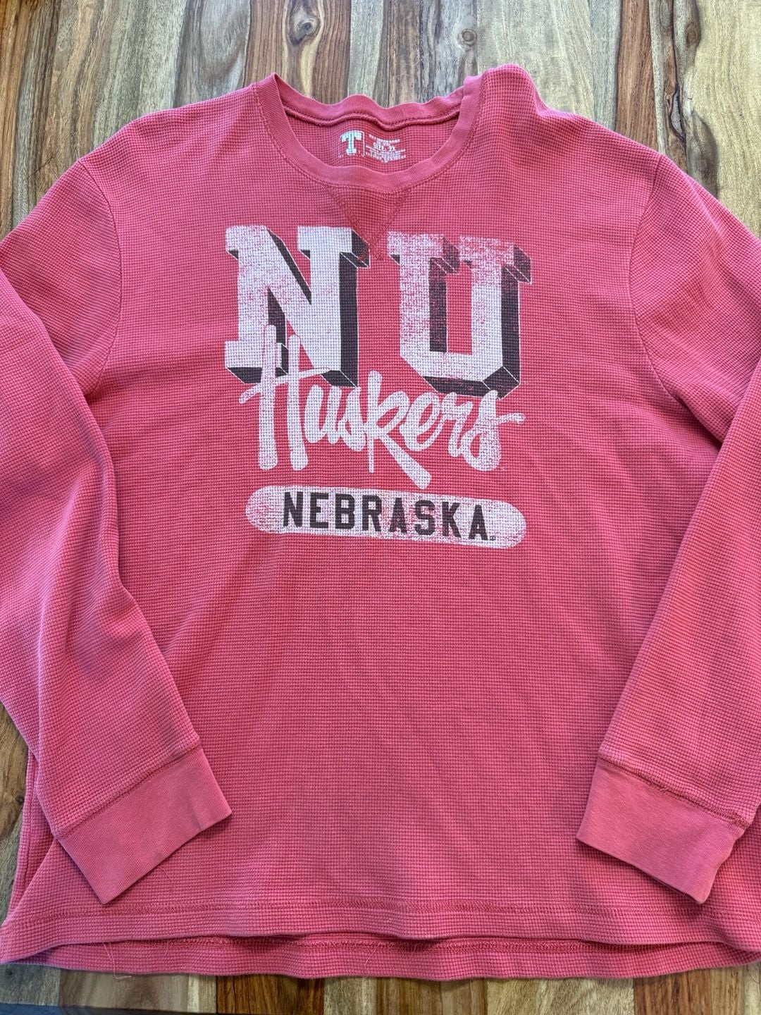 Nebraska Huskers Long Sleeve Waffle Thermal Size 2X 2