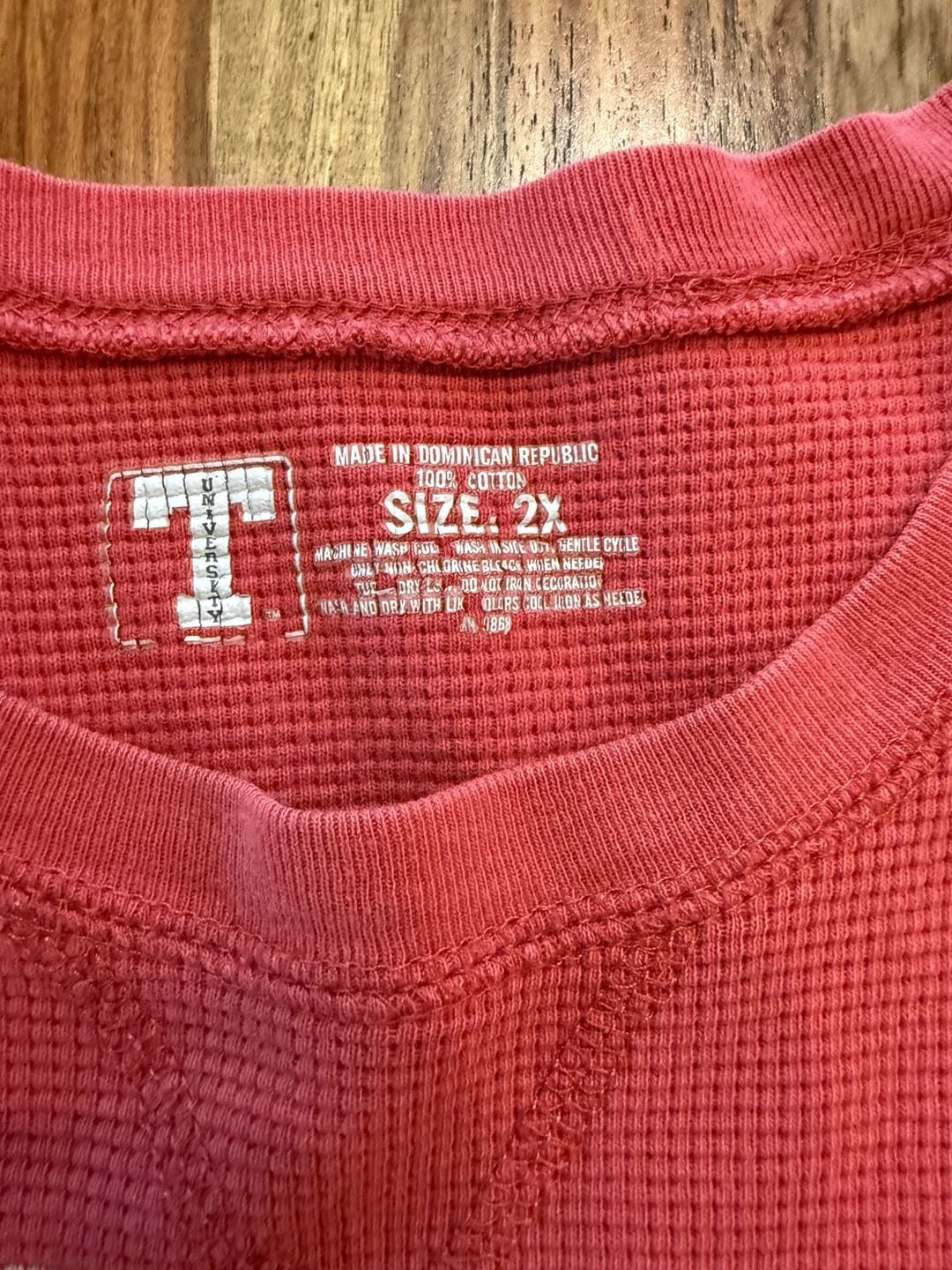 Nebraska Huskers Long Sleeve Waffle Thermal Size 2X 4