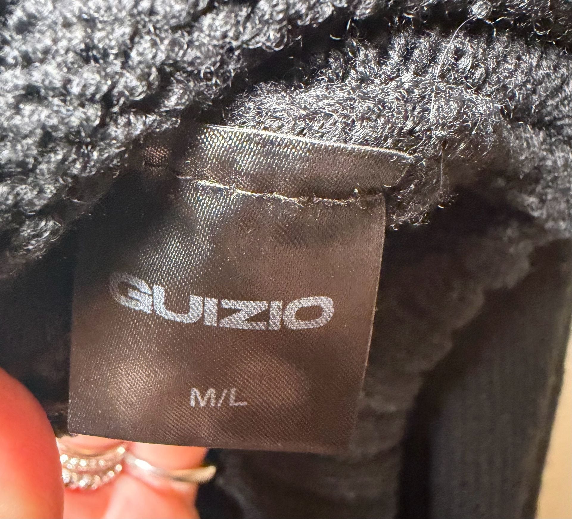 Danielle Guizio Safety Pin Knit Sweater Size M/L Black Wool 4