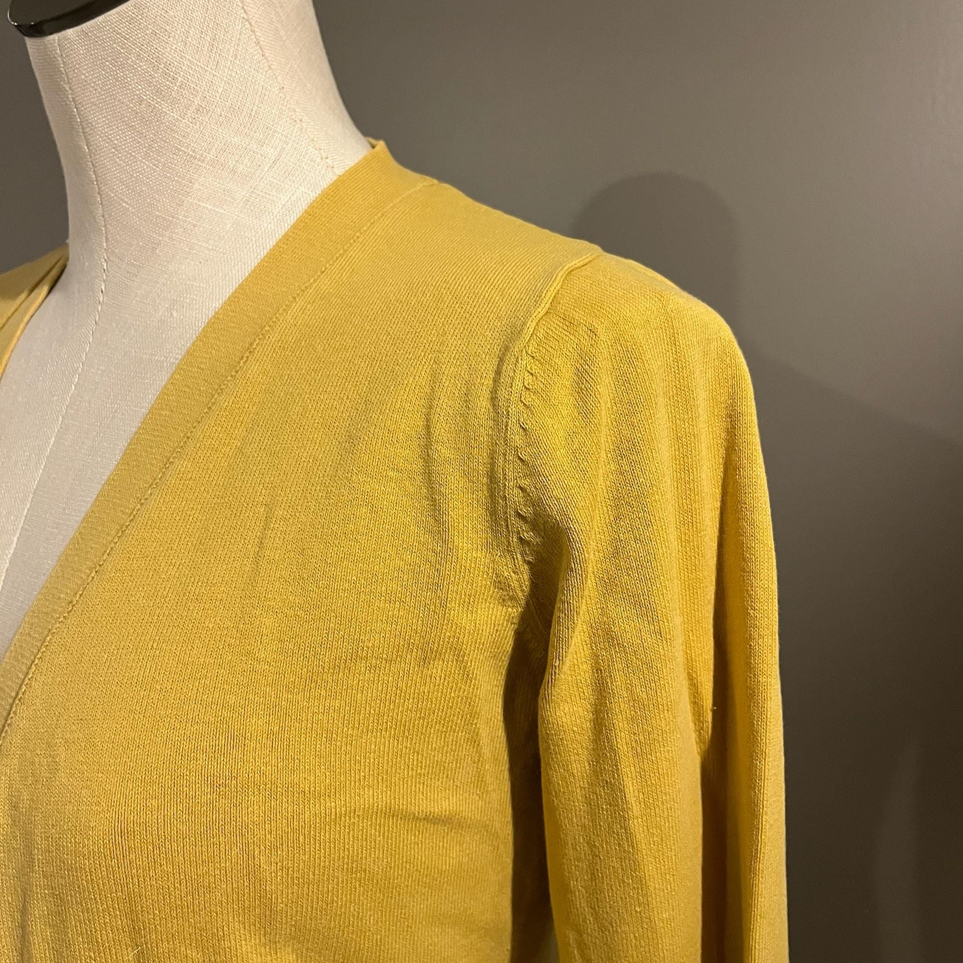 Faded Glory Yellow Cardigan Sweater Women’s Small Fall Winter 6