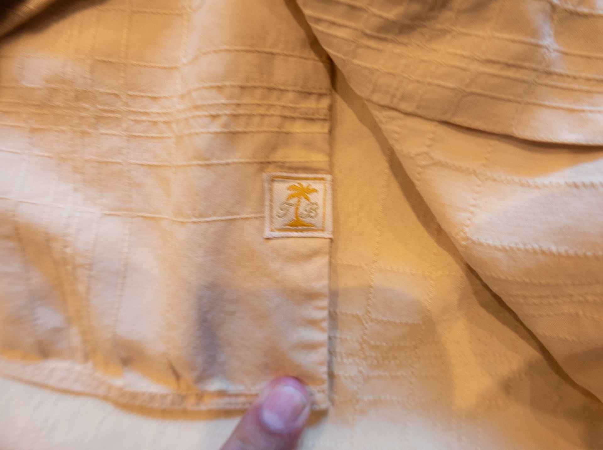 Tommy Bahama Silk Button Down Shirt Size L Yellow Long Sleeve 7