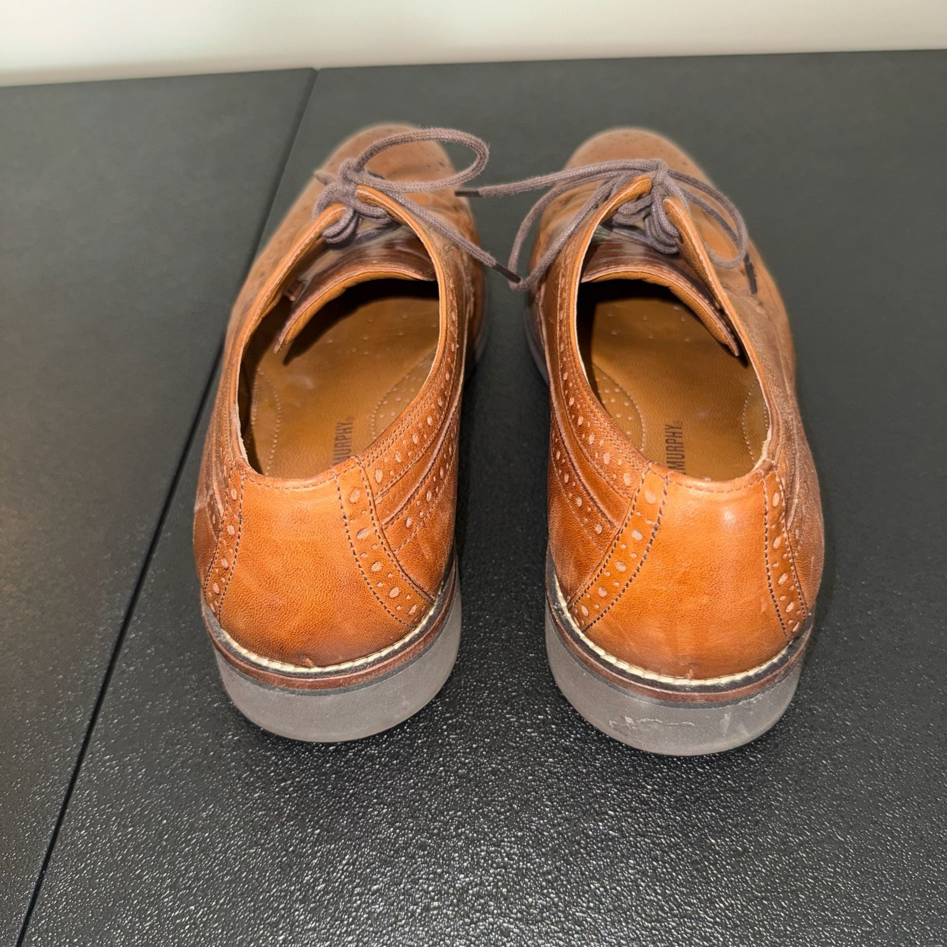 Johnston & Murphy Brown Leather Wingtip Oxfords 4