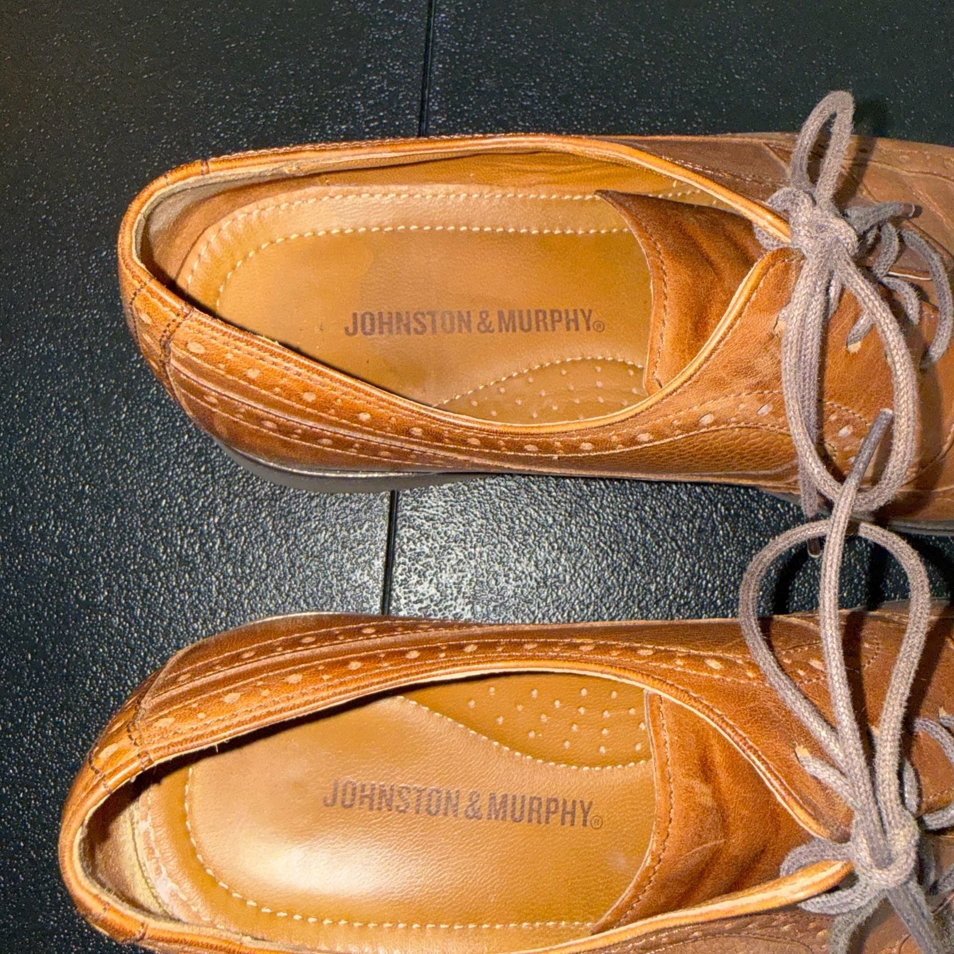 Johnston & Murphy Brown Leather Wingtip Oxfords 7