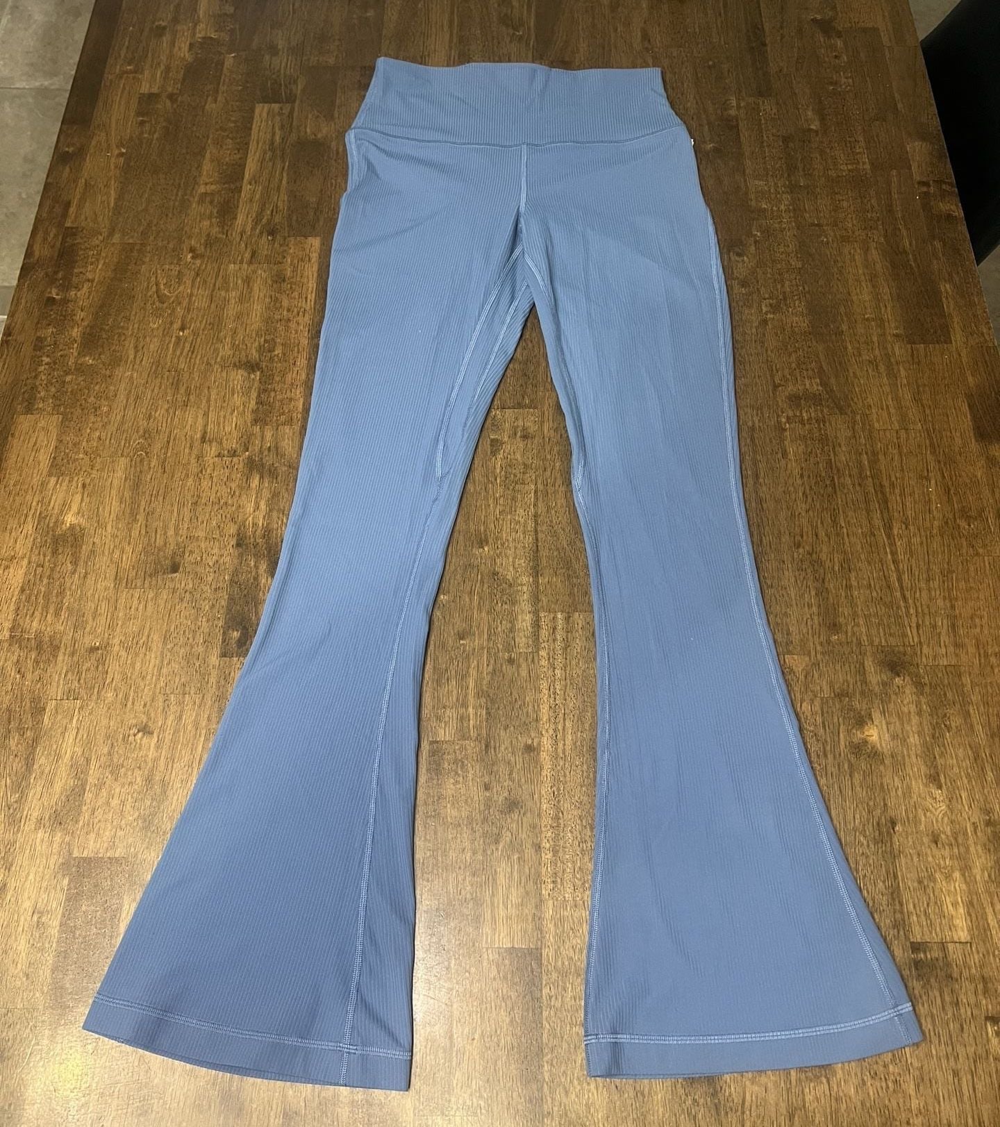 Lululemon Align High Rise Ribbed Flare Pant Size 8 Blue 4