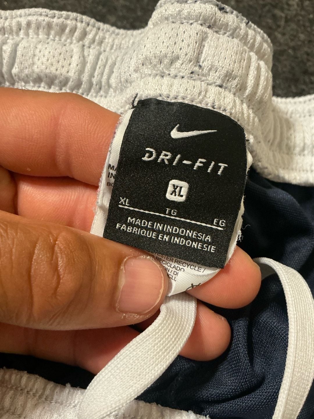 Nike Dri-FIT Athletic Shorts Womens Size XL Blue White Gym Sports 4