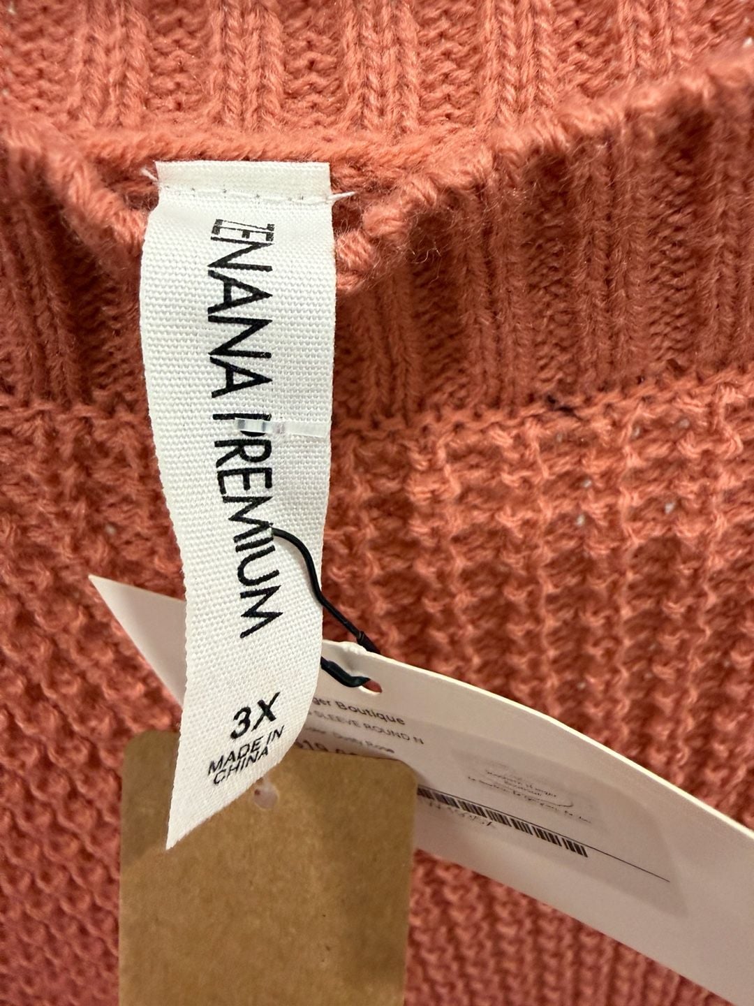 Zenana Premium Long Sleeve Round Neck Sweater Size 3X Dusty Rose 3