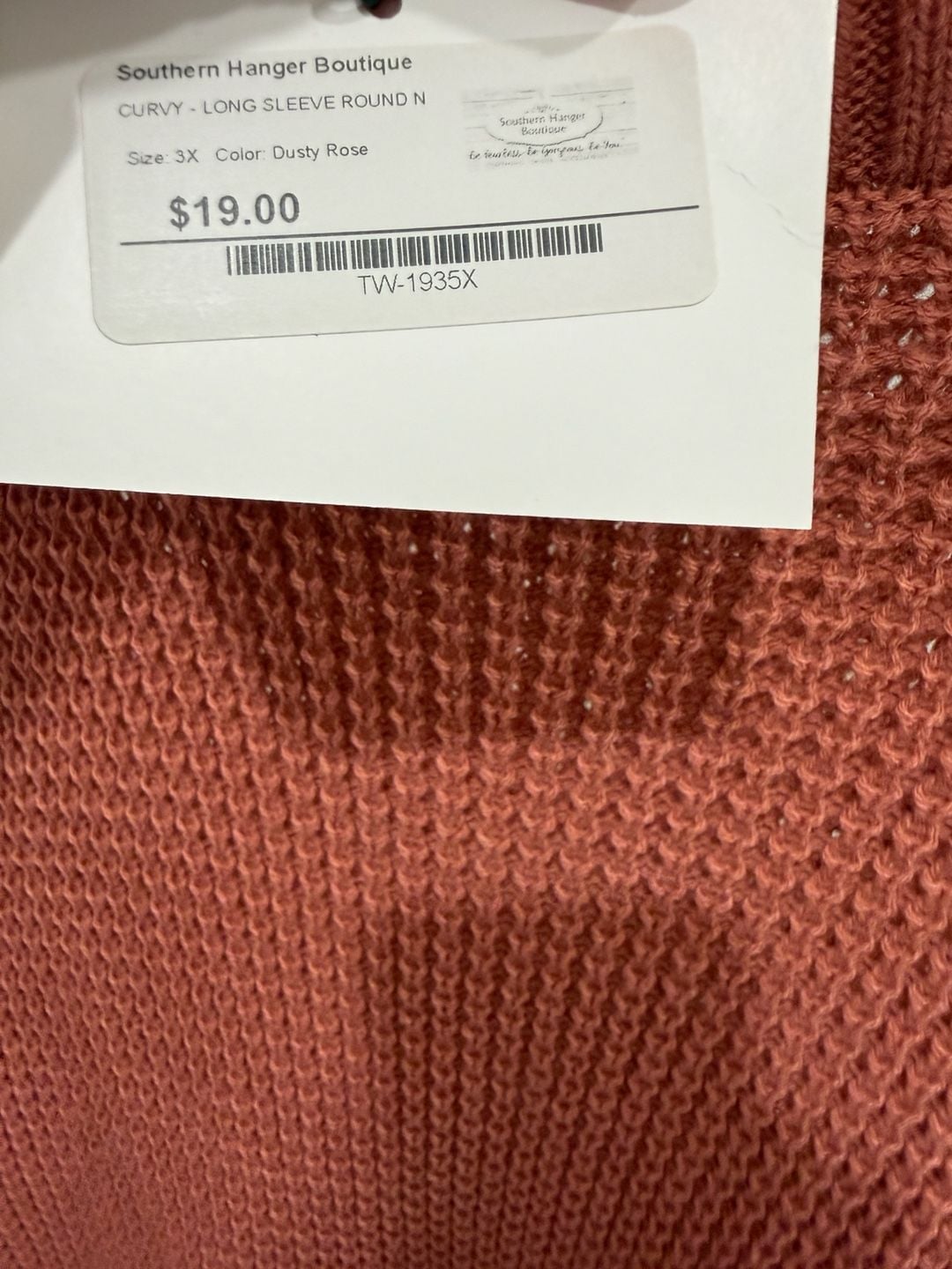 Zenana Premium Long Sleeve Round Neck Sweater Size 3X Dusty Rose 4