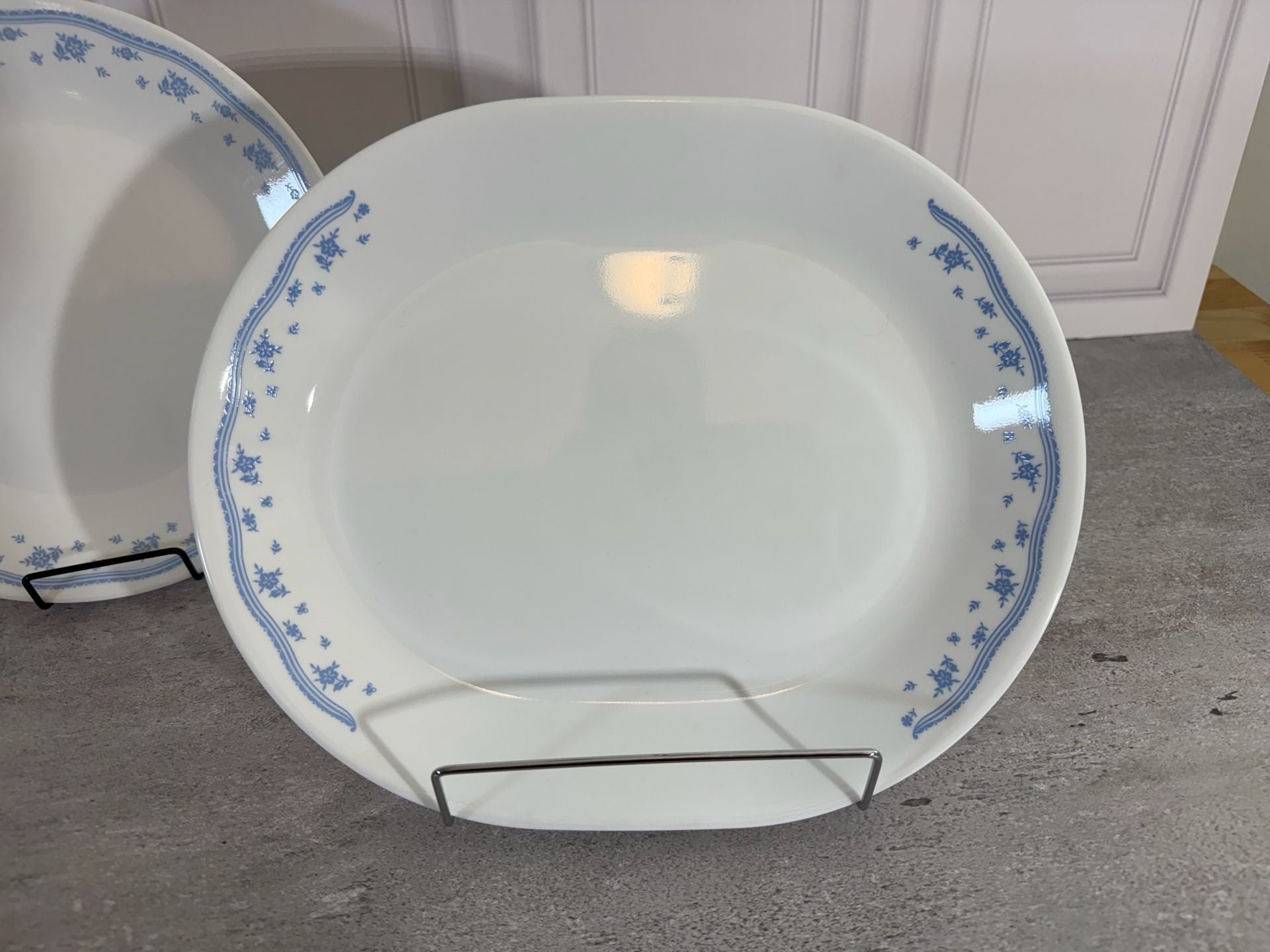 Corelle Morning Blue Serving Platter And Dinner Plate 5