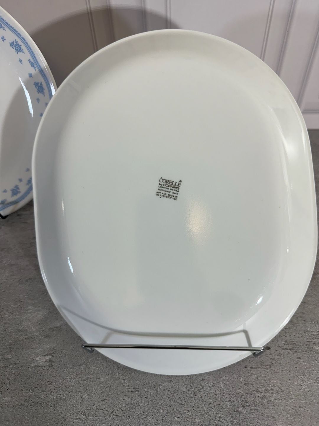 Corelle Morning Blue Serving Platter And Dinner Plate 6