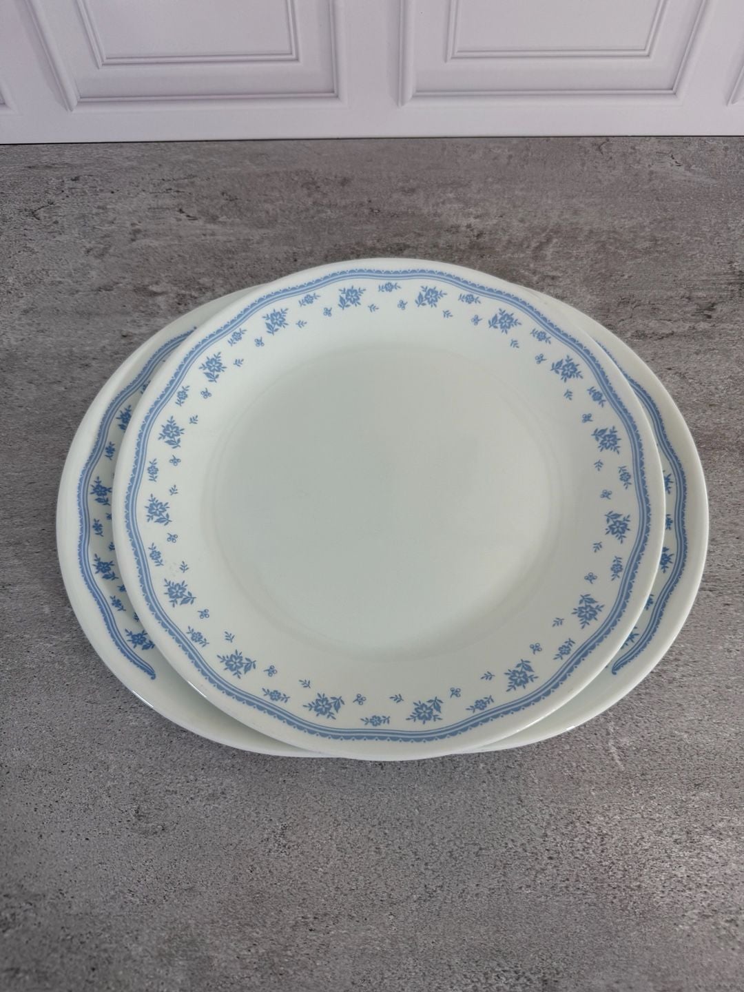 Corelle Morning Blue Serving Platter And Dinner Plate 7