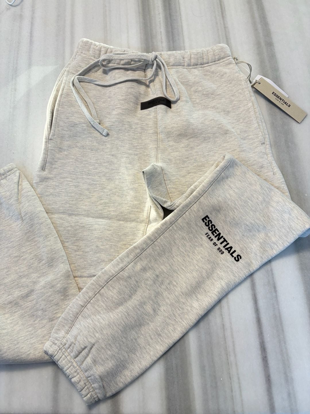 Fear of God Essentials Sweatpants Size XXS Light Oatmeal Grey 1