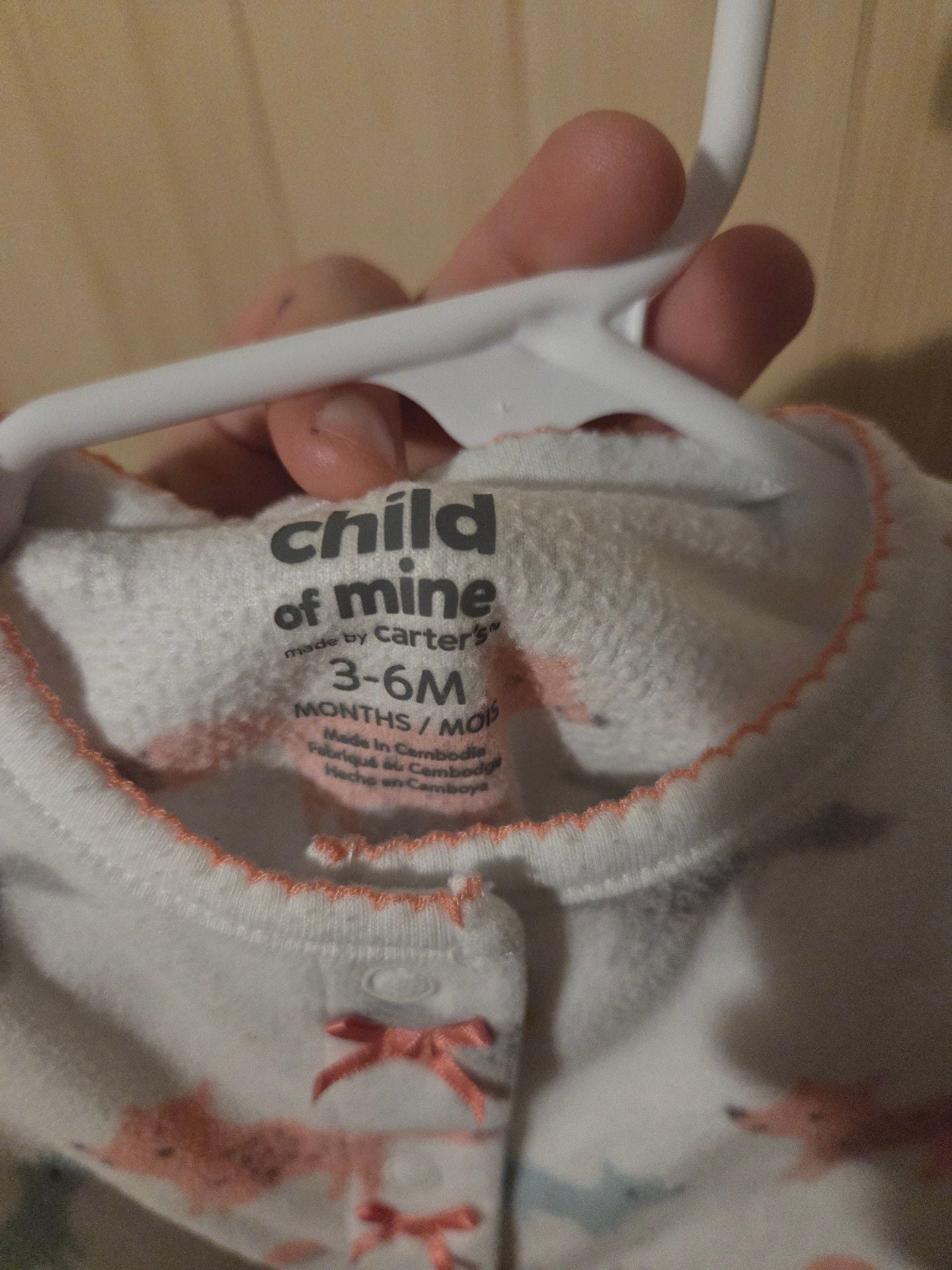 Child Of Mine Footed Pajamas Size 3-6M Fox 7