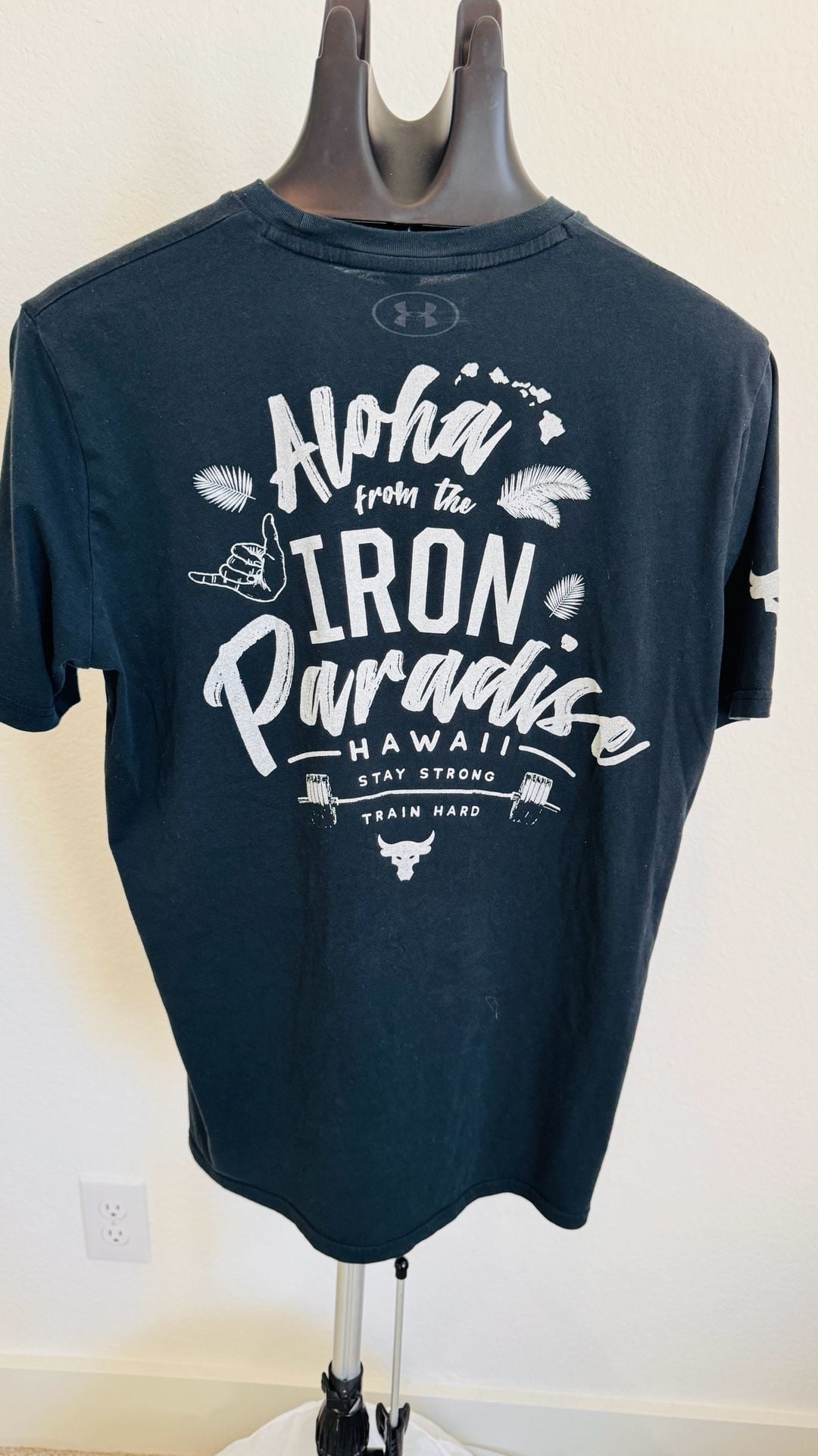 Under Armour Project Rock Iron Paradise T-Shirt Size MD Black 3