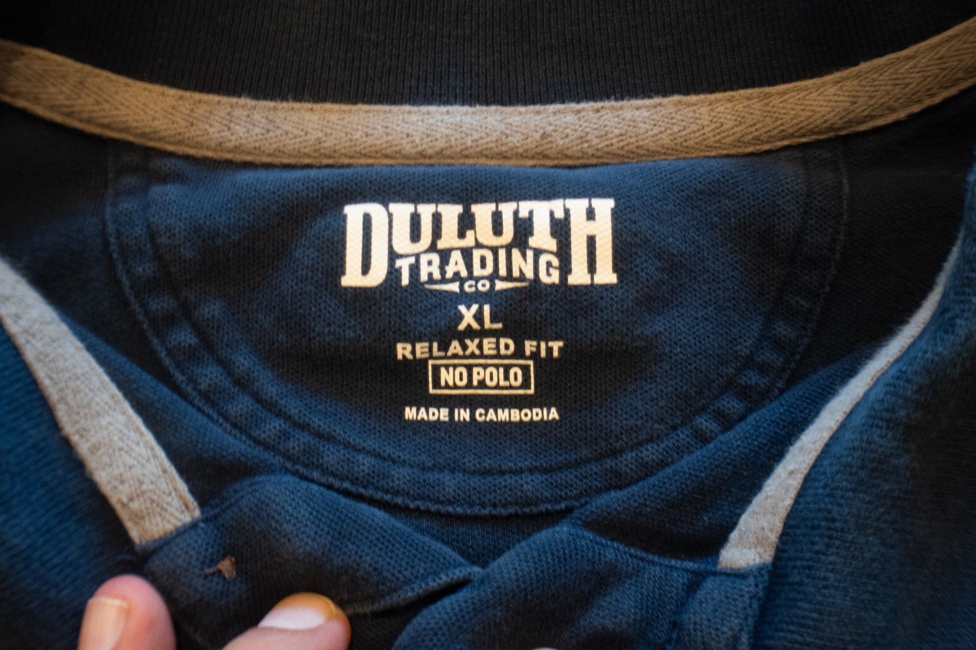 Duluth Trading Co Relaxed Fit No Polo Size XL Blue 4