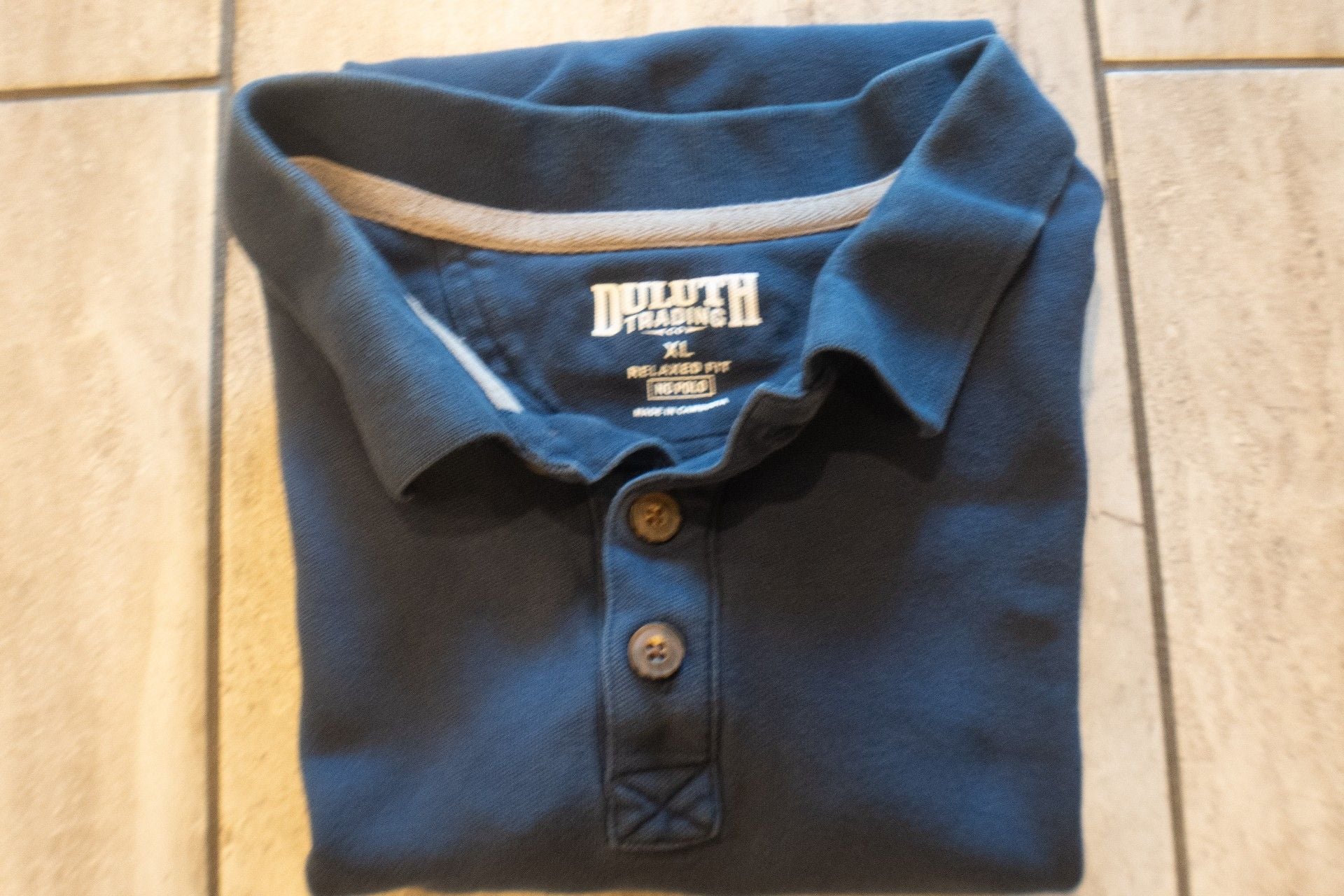Duluth Trading Co Relaxed Fit No Polo Size XL Blue 5