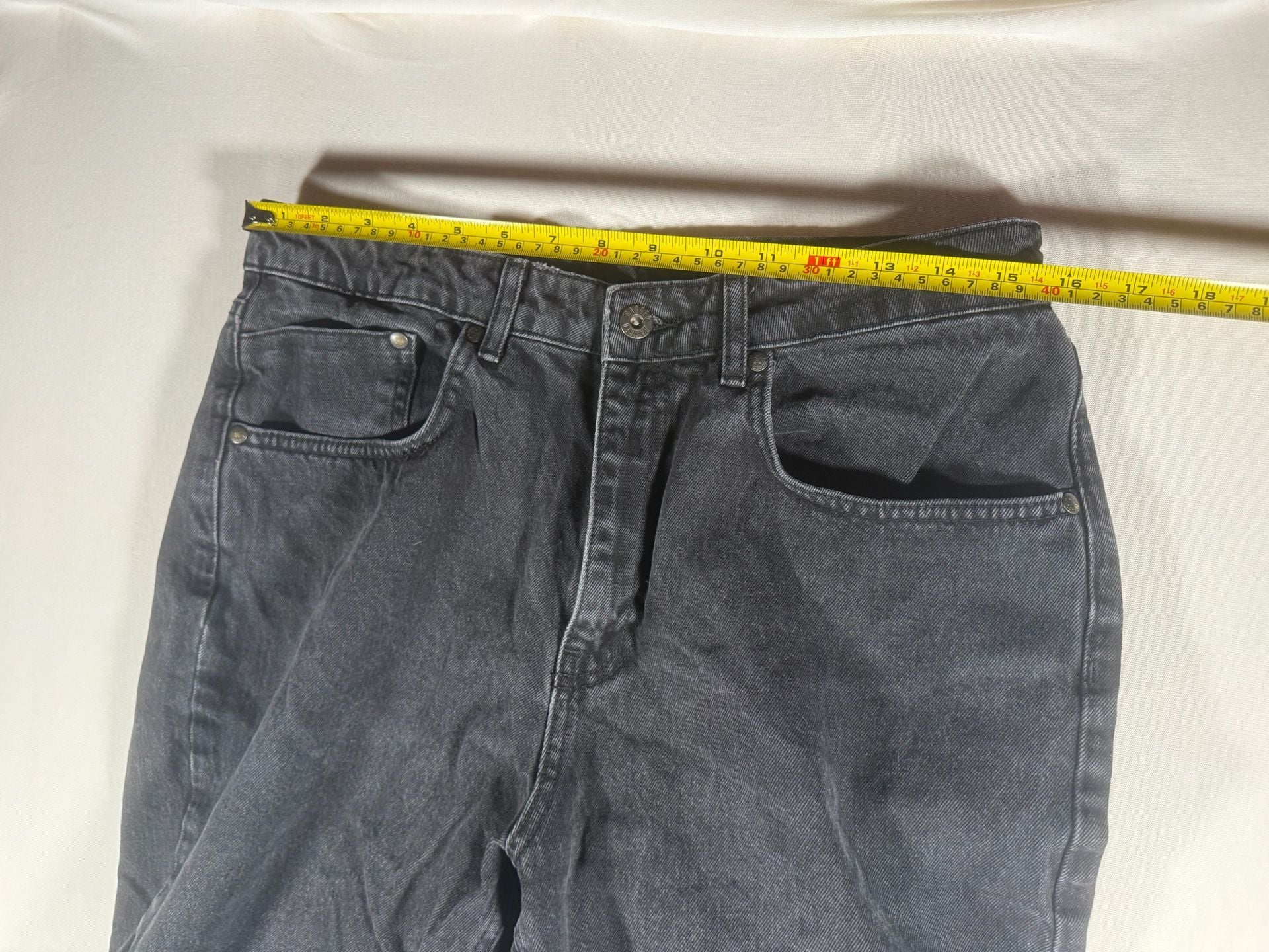 Ragged Jeans Size 32 Black Denim Straight Leg Pants 6
