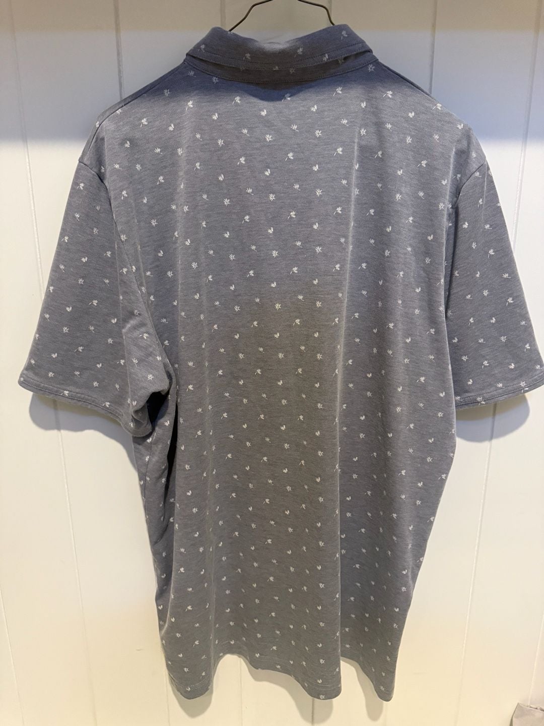 TravisMathew Polo Size XL Grey Floral Print Golf Shirt 5