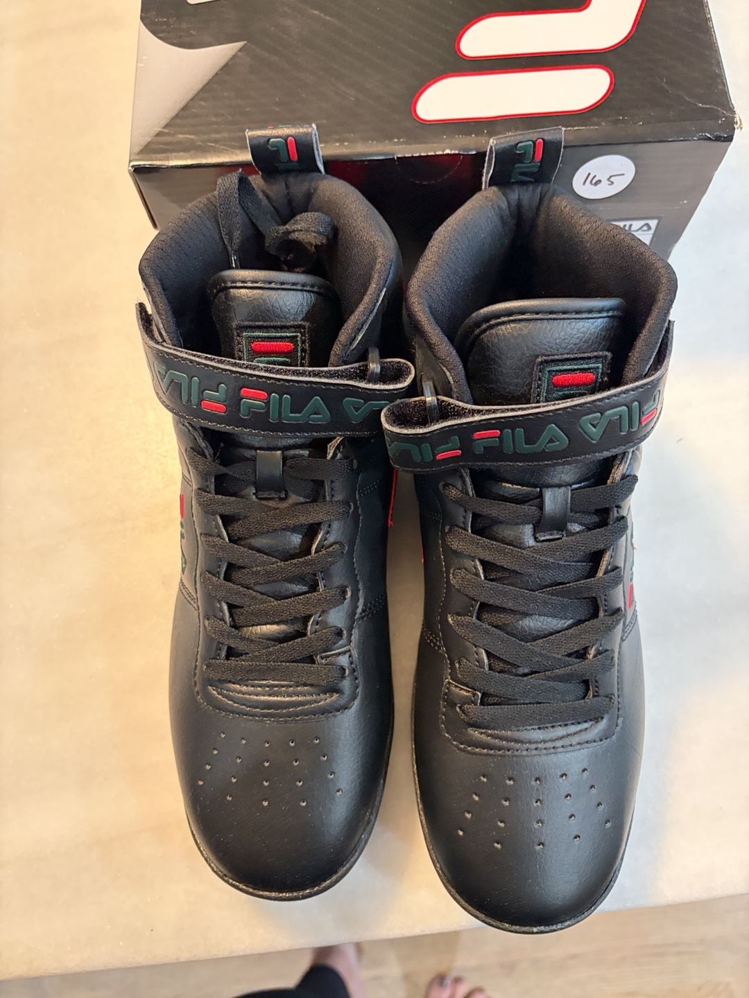 Fila Vulc 13 Repeat Logo Size 8.5 Black High-Top Sneakers 3