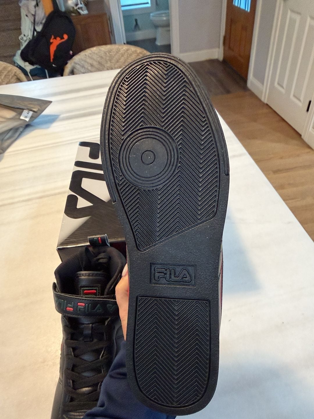 Fila Vulc 13 Repeat Logo Size 8.5 Black High-Top Sneakers 5