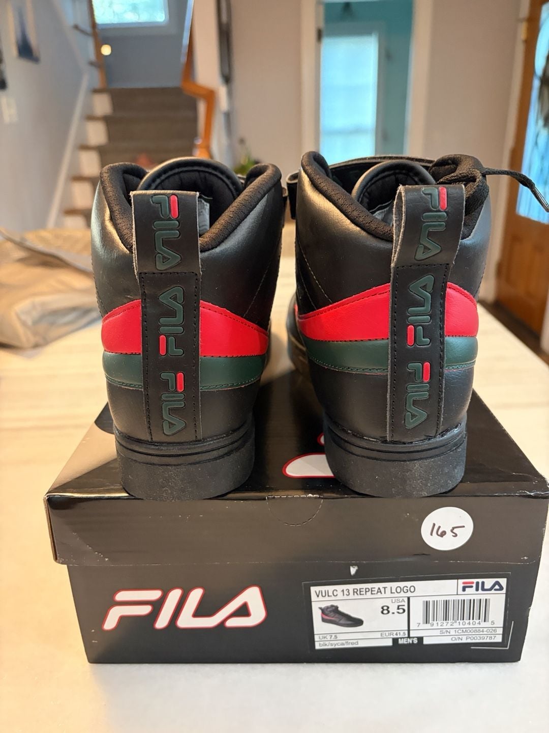 Fila Vulc 13 Repeat Logo Size 8.5 Black High-Top Sneakers 6