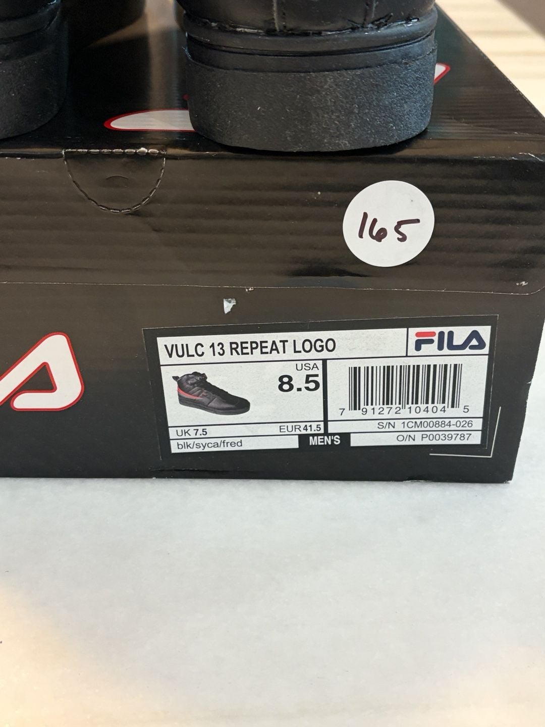 Fila Vulc 13 Repeat Logo Size 8.5 Black High-Top Sneakers 7