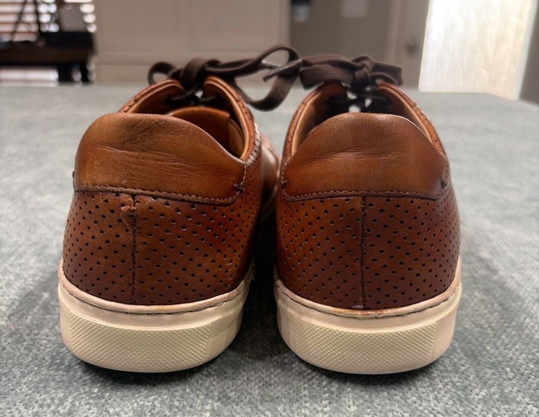 Magnanni 18113 Perforated Leather Sneakers Brown Size 8 M 5