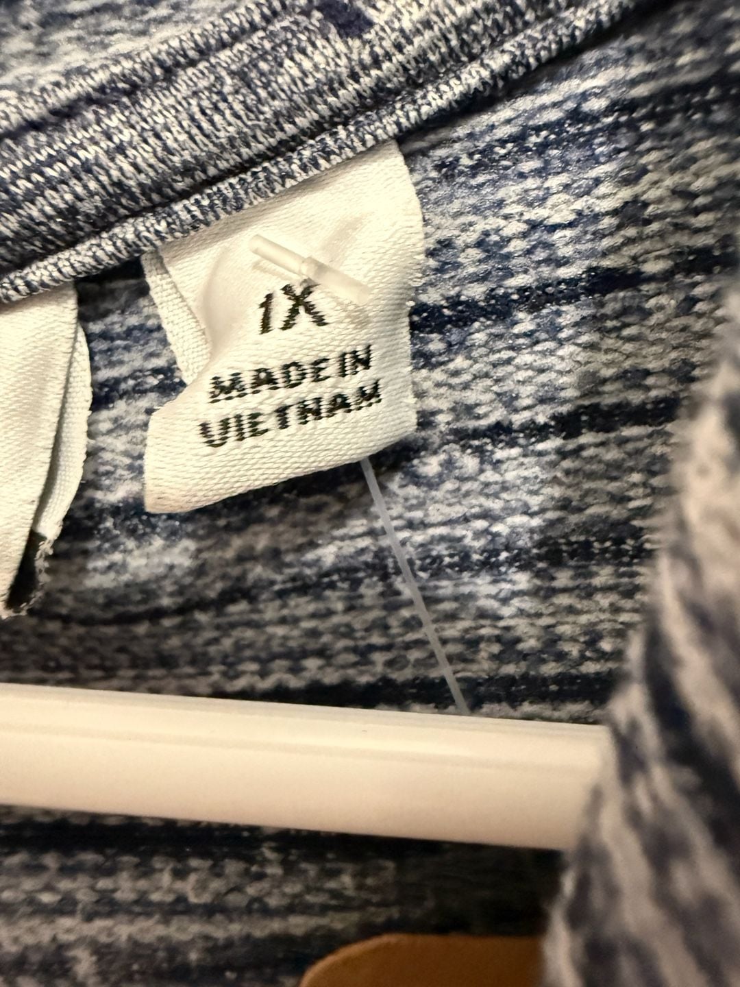 Kim Rogers Curvy Cardigan Size 1X Blue Hooded Pockets Open Front 5