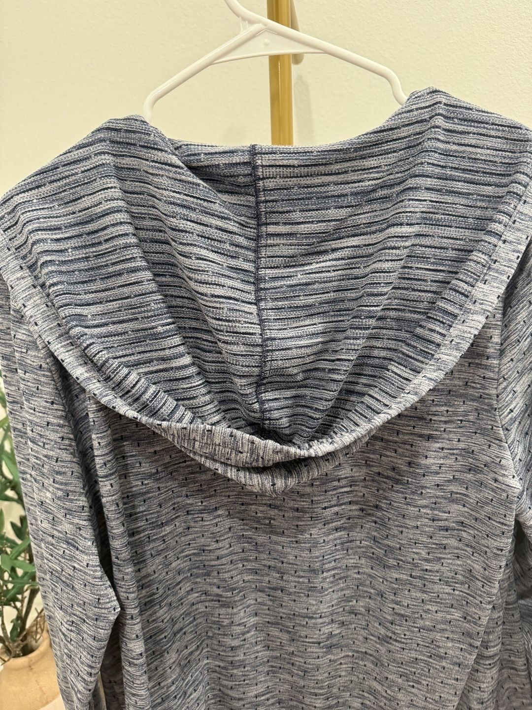 Kim Rogers Curvy Cardigan Size 1X Blue Hooded Pockets Open Front 7
