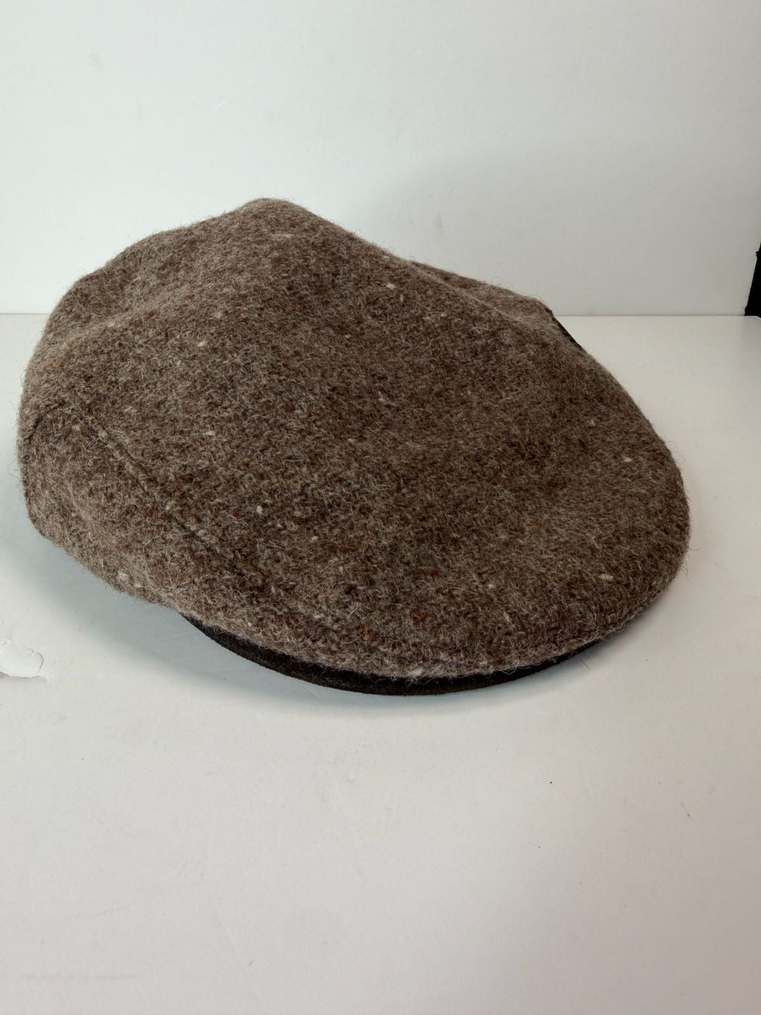 Stetson Wool Flat Cap Size L Brown Tweed Ivy Newsboy Hat 2