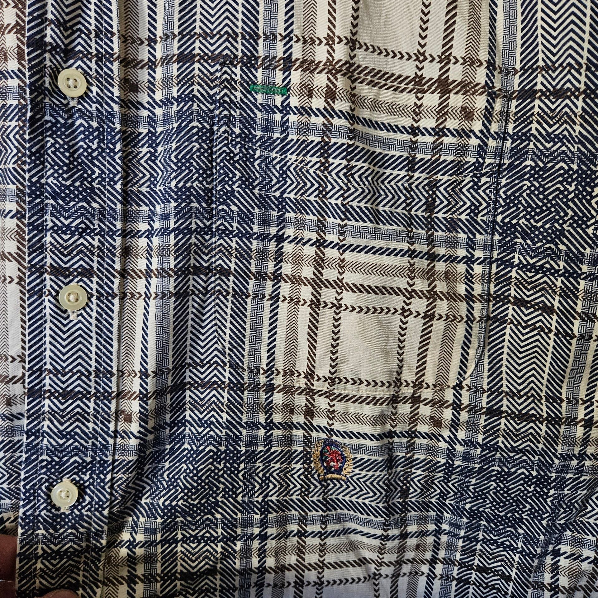 Tommy Hilfiger Plaid Long Sleeve Button Down Shirt Size L 2