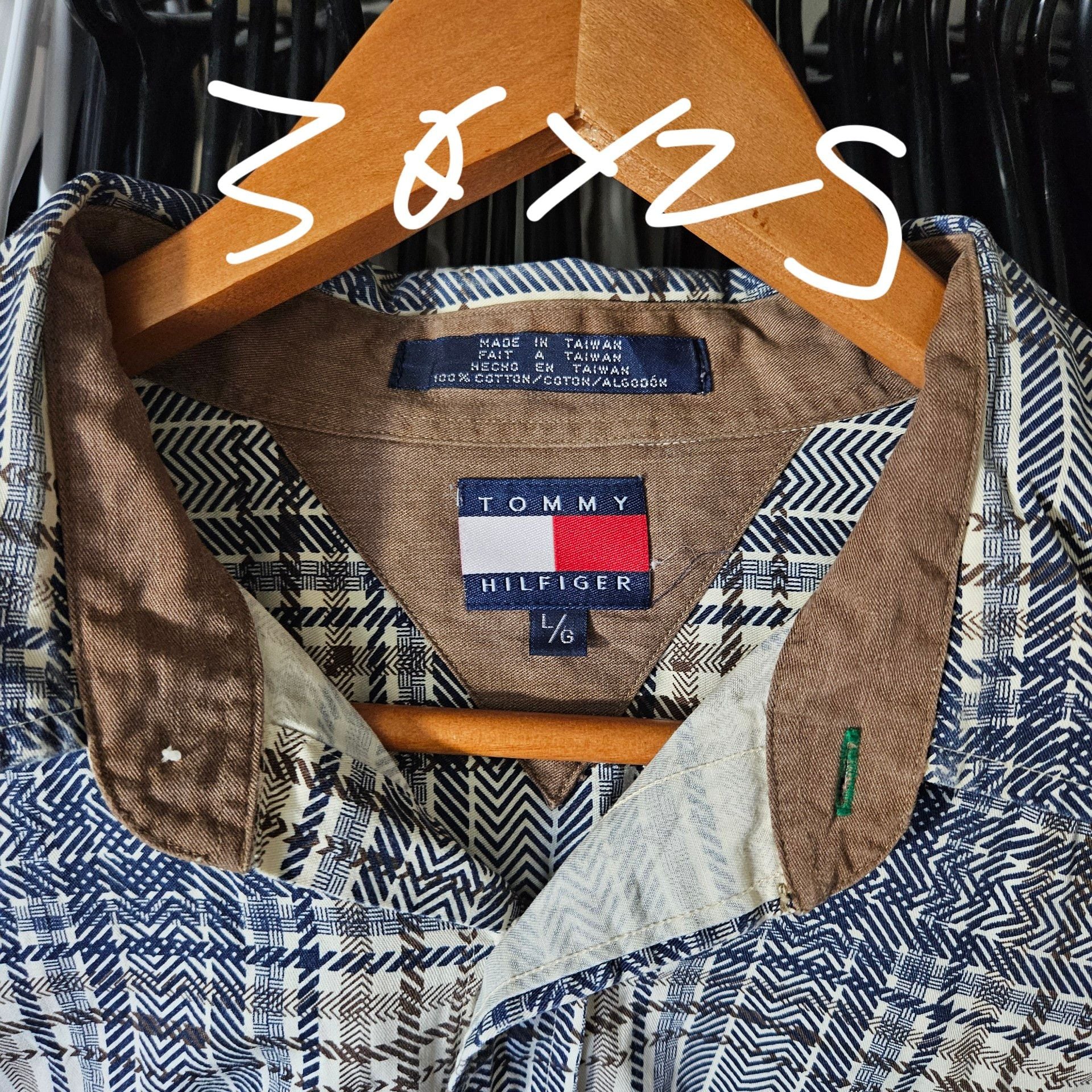 Tommy Hilfiger Plaid Long Sleeve Button Down Shirt Size L 3