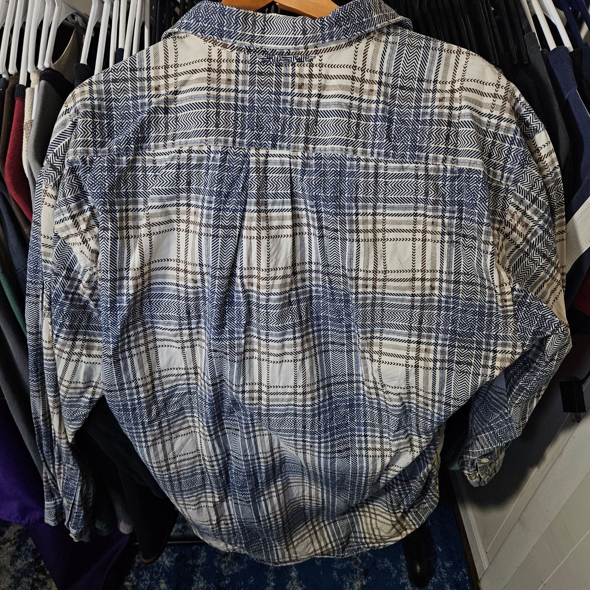 Tommy Hilfiger Plaid Long Sleeve Button Down Shirt Size L 5