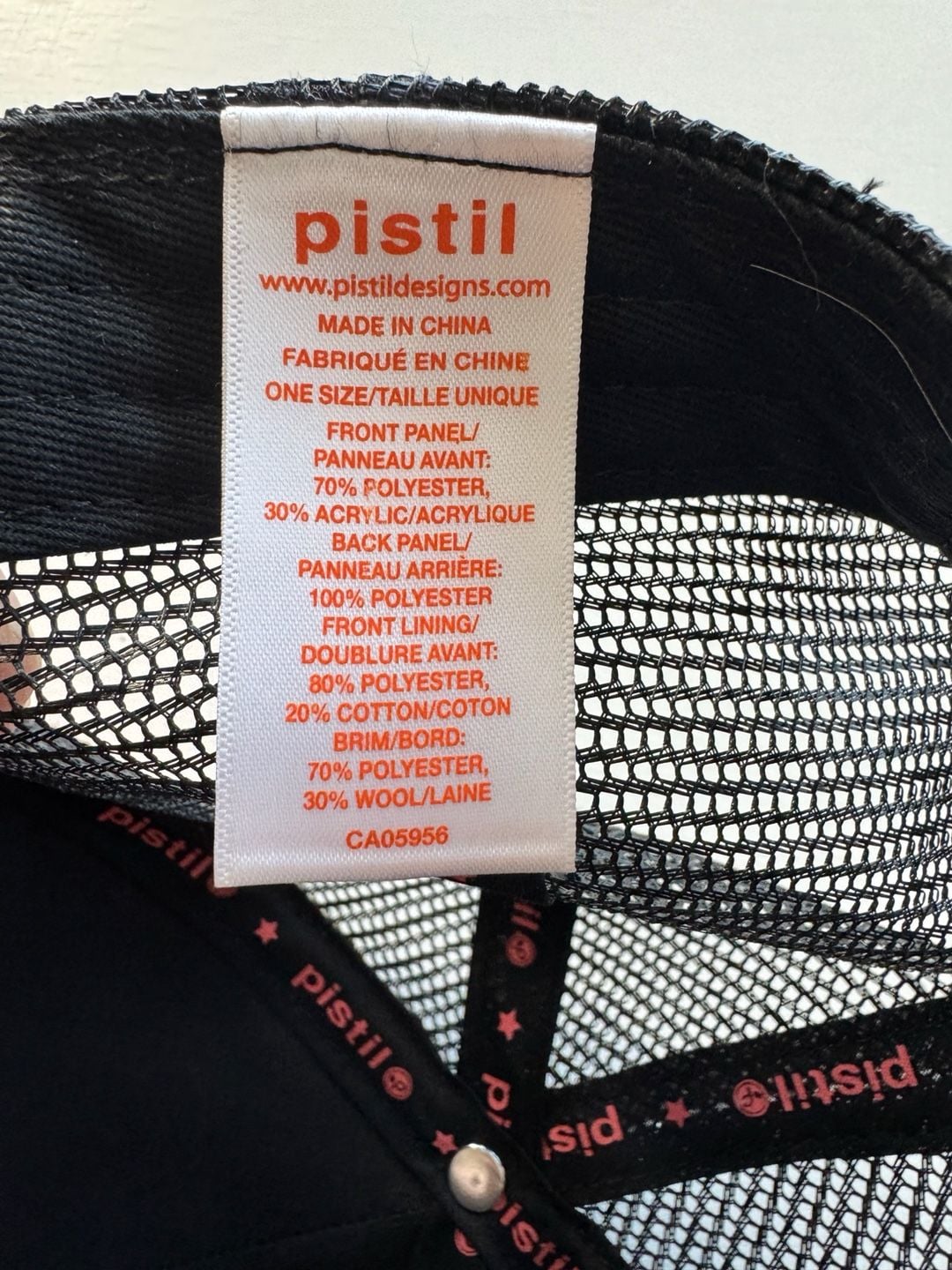 Pistil Floral Trucker Hat Snapback Cap Red Black 6