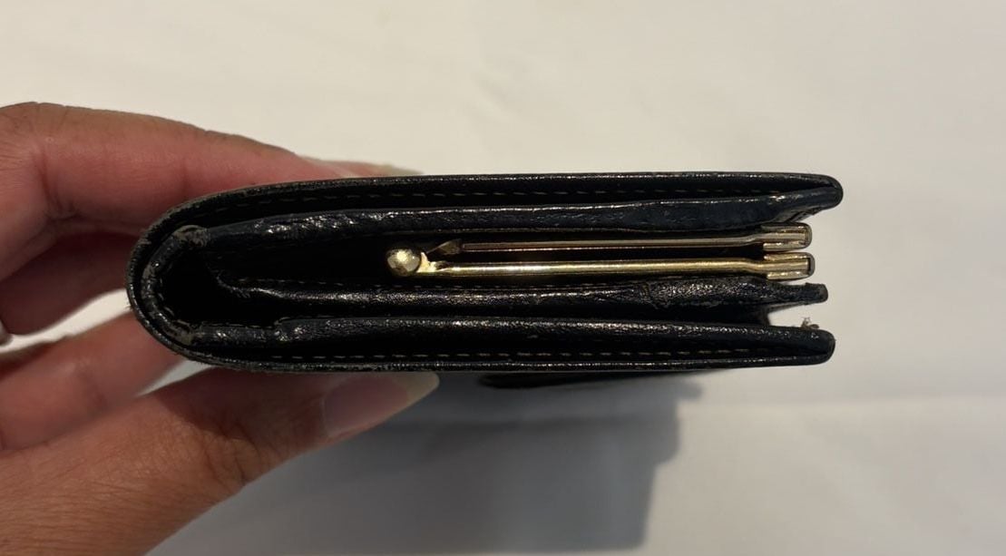 Fendi Pequin Stripe Kiss Lock Wallet Brown Black Canvas Leather with COA 9