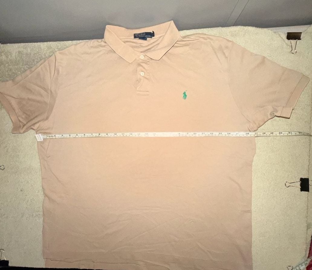 Polo Ralph Lauren Polo Shirt Size XXL Tan Beige Cotton Short Sleeve 5