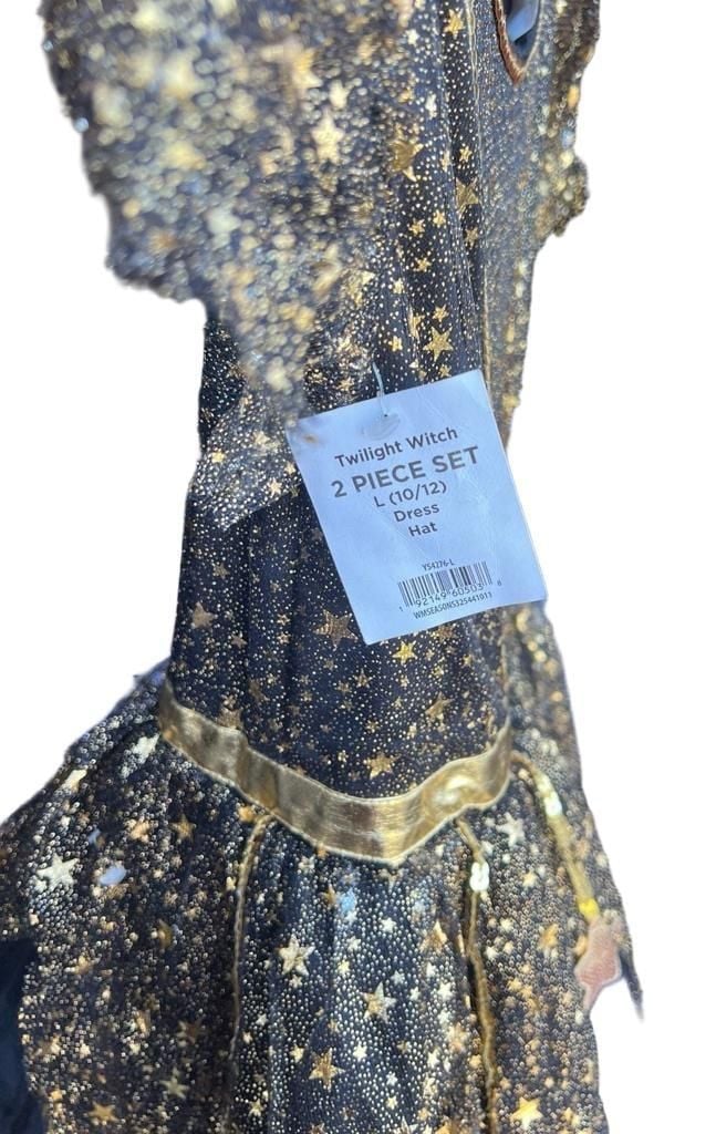 Rubies Twilight Witch Costume Size L 10/12 Dress Hat 2