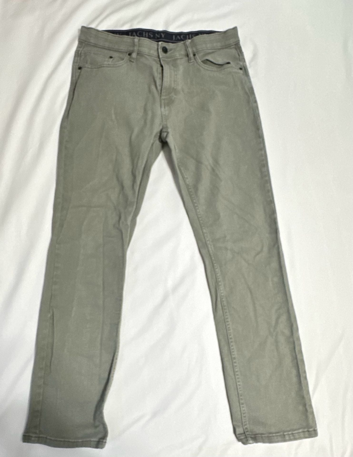 Jachs NY Slim Jeans Size 32x30 Green Denim Pants 2