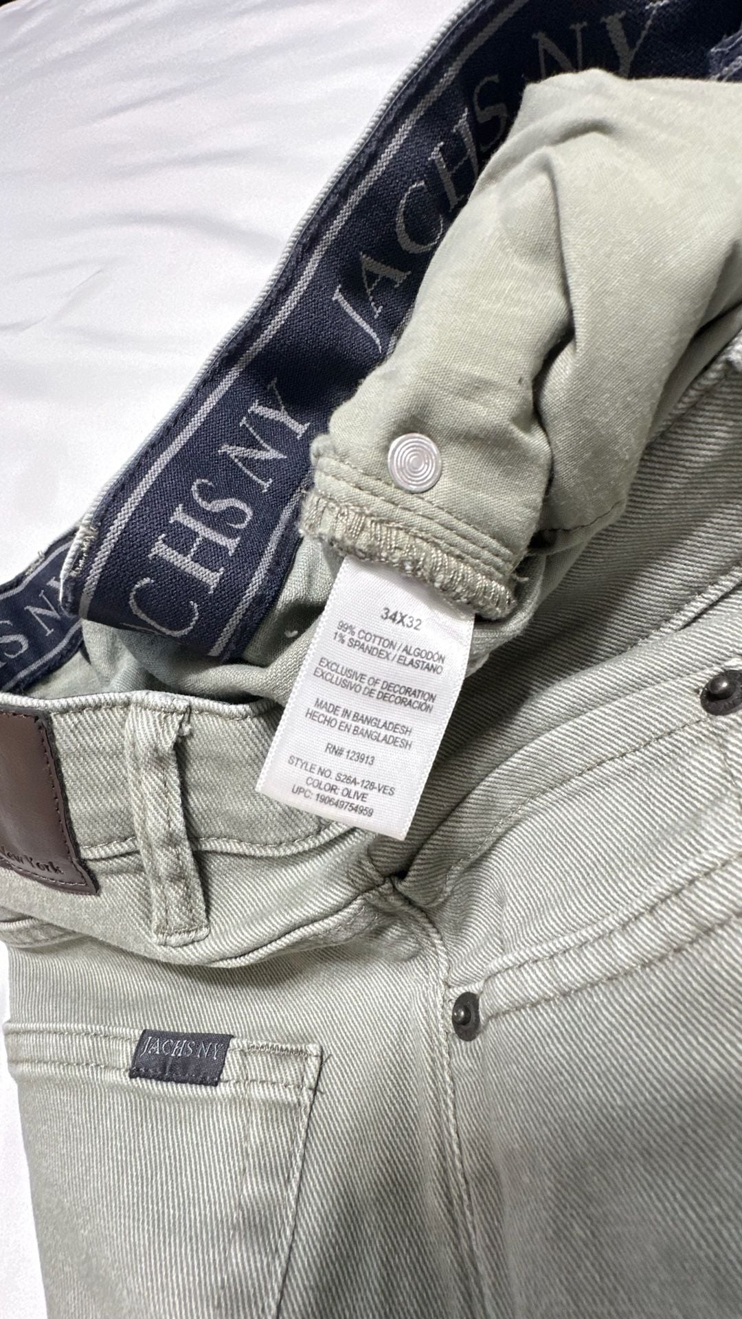 Jachs NY Slim Jeans Size 32x30 Green Denim Pants 5