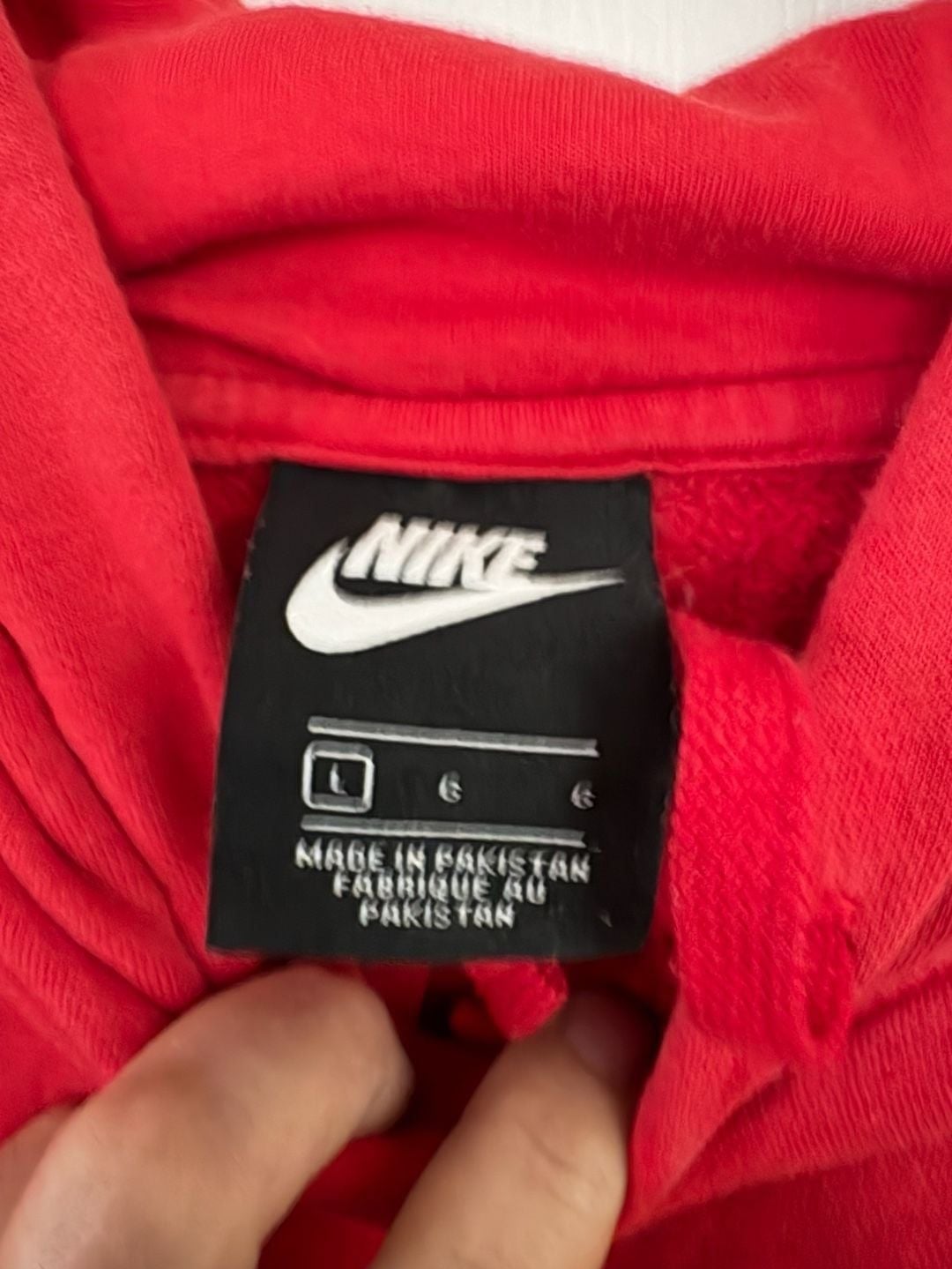 Nike Just Do It Pullover Hoodie Size L Red 7