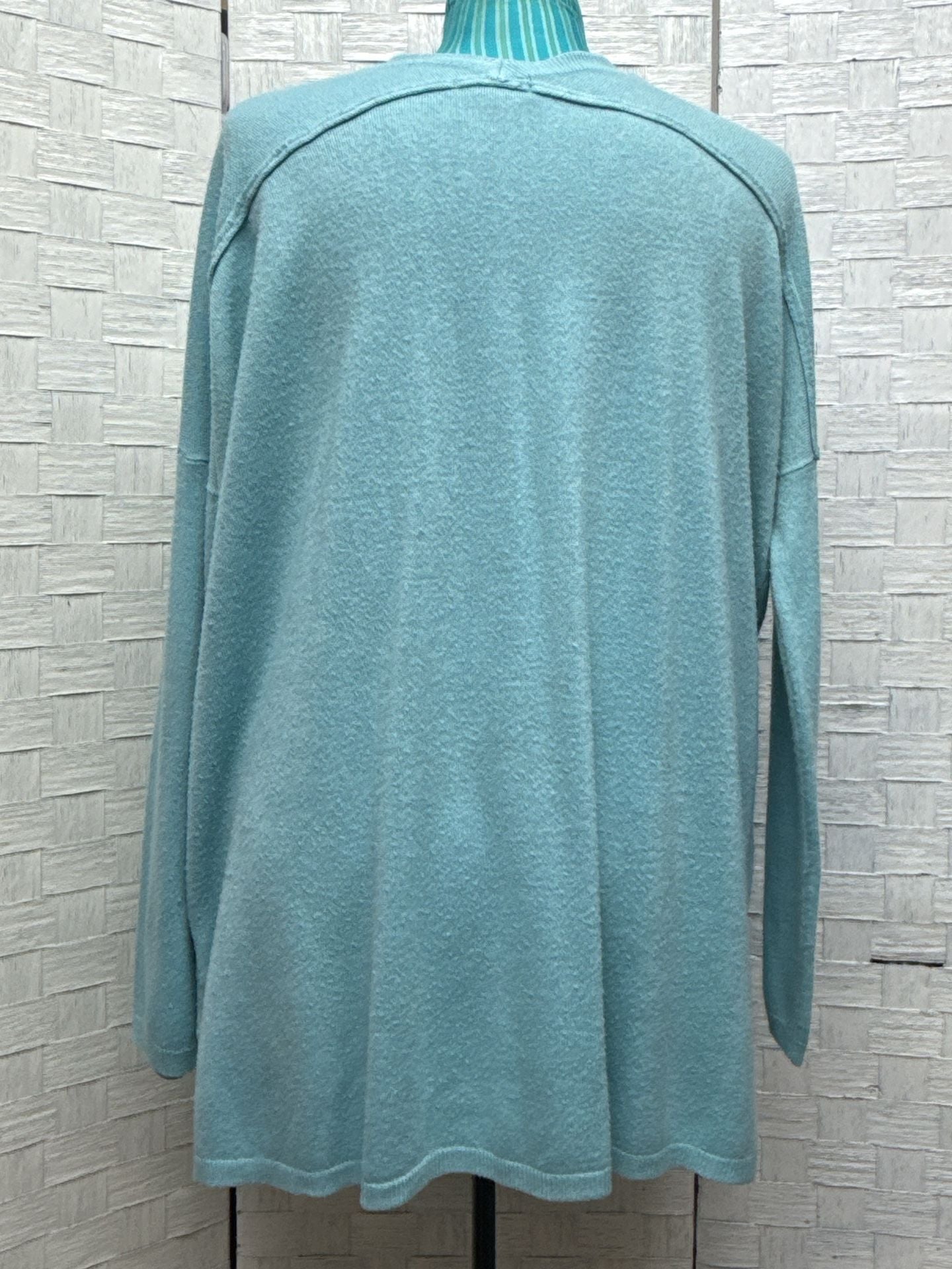 Staccato V-Neck Sweater Size L Blue Lightweight Long Sleeve 3