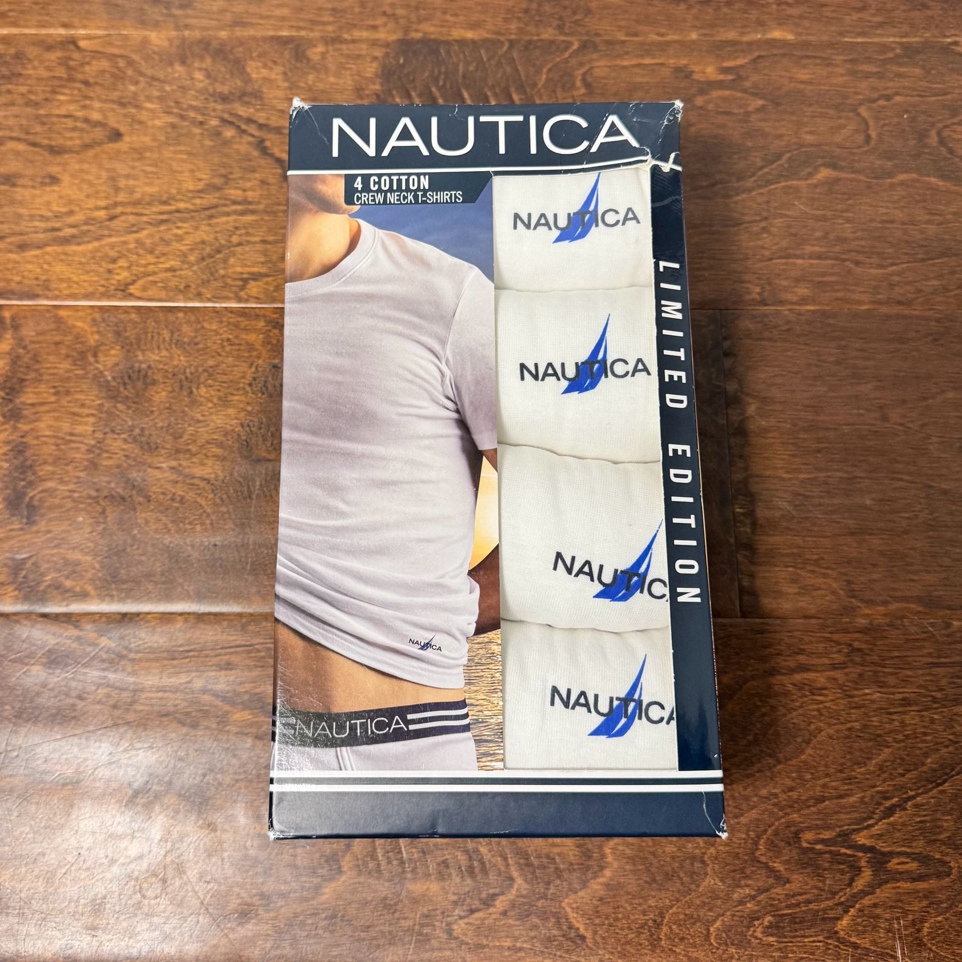 Nautica Limited Edition 4-Pack Crew Neck T-Shirts Size XXL White 1