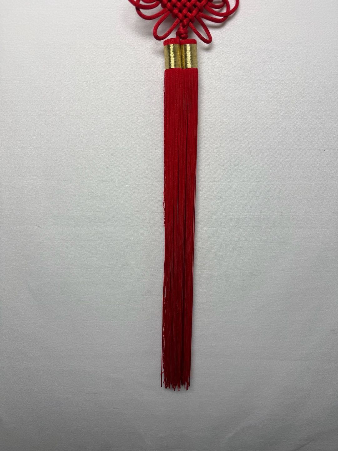 Chinese Knot Red Tassel Wall Hanging Fu Symbol Faux Jade 4