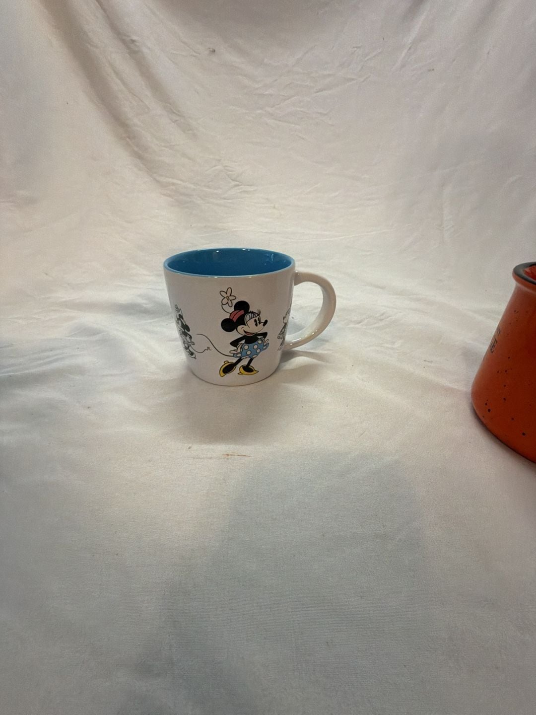 Disney Parks Minnie Mouse Ceramic Coffee Mug Blue Interior 4