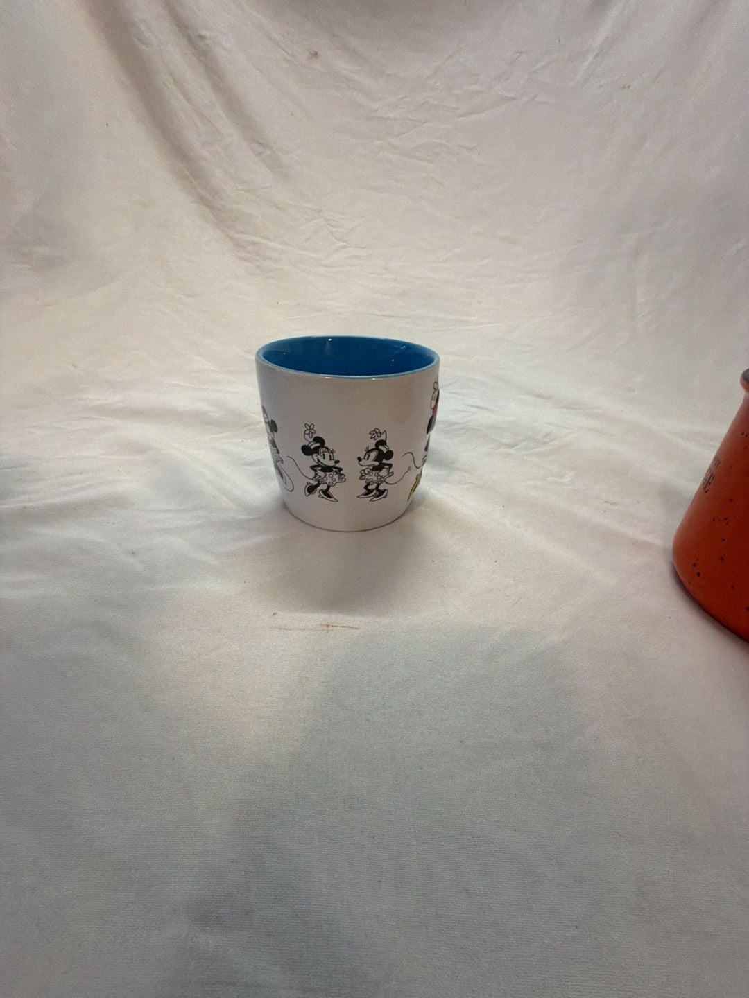Disney Parks Minnie Mouse Ceramic Coffee Mug Blue Interior 5