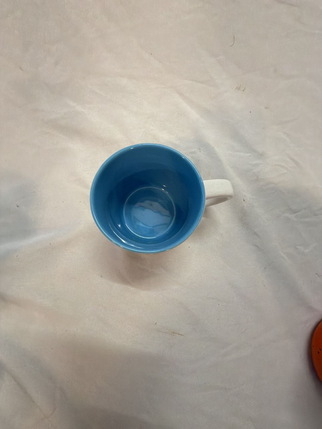 Disney Parks Minnie Mouse Ceramic Coffee Mug Blue Interior 9