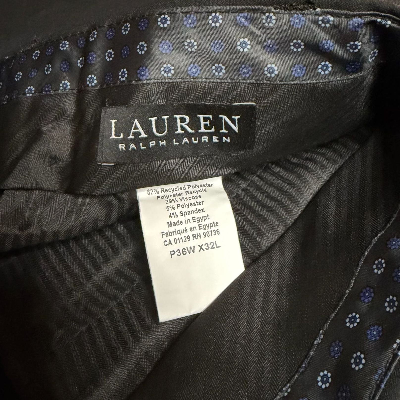 Lauren Ralph Lauren mens black slacks 36/32 4