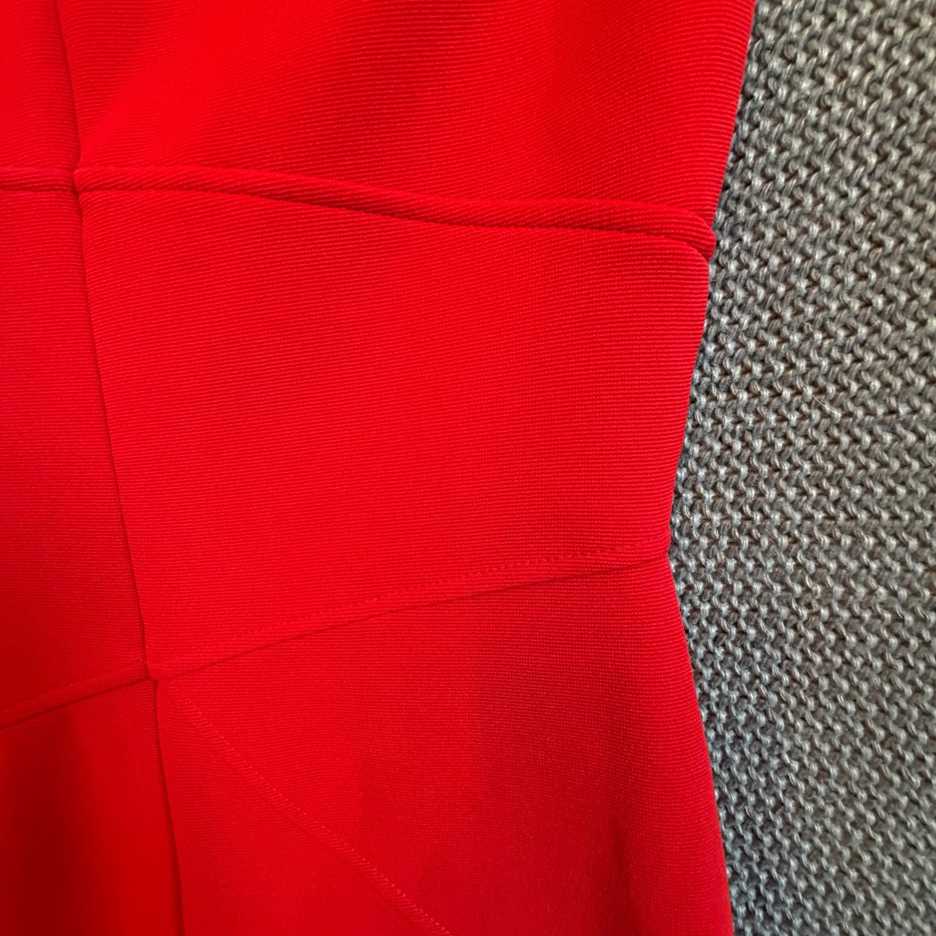 Adrianna Papell Bandage Bodycon Dress Size 4 Red V-Neck Party Mini 6